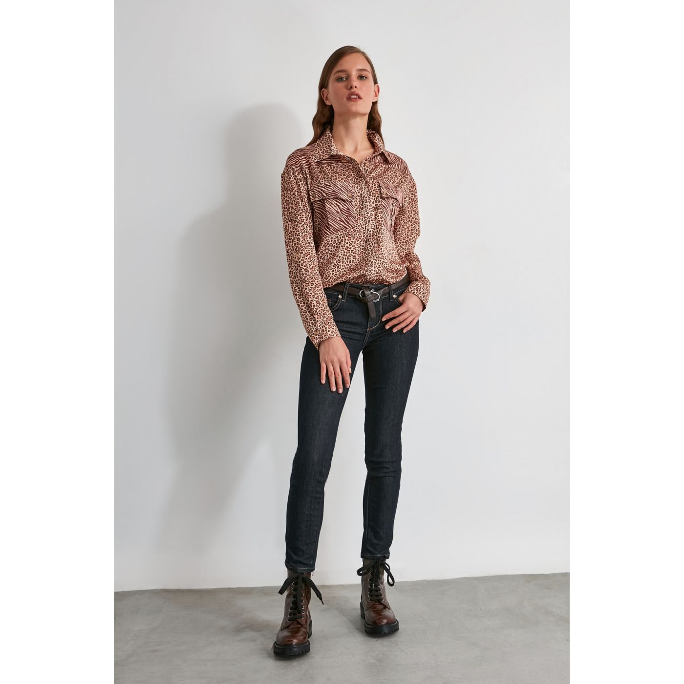 Trendyol Brown Pocket Detailed Shirt