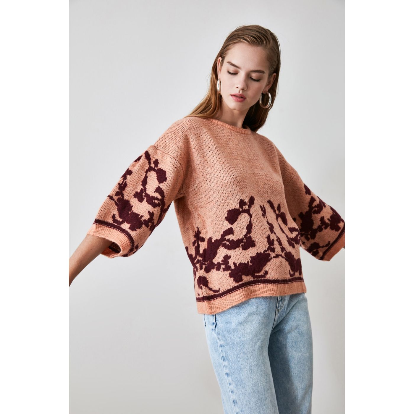 Naiste sviiter Trendyol Floral Patterned
