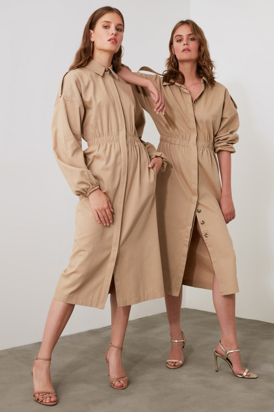 Trendyol Stone Shirt Dress
