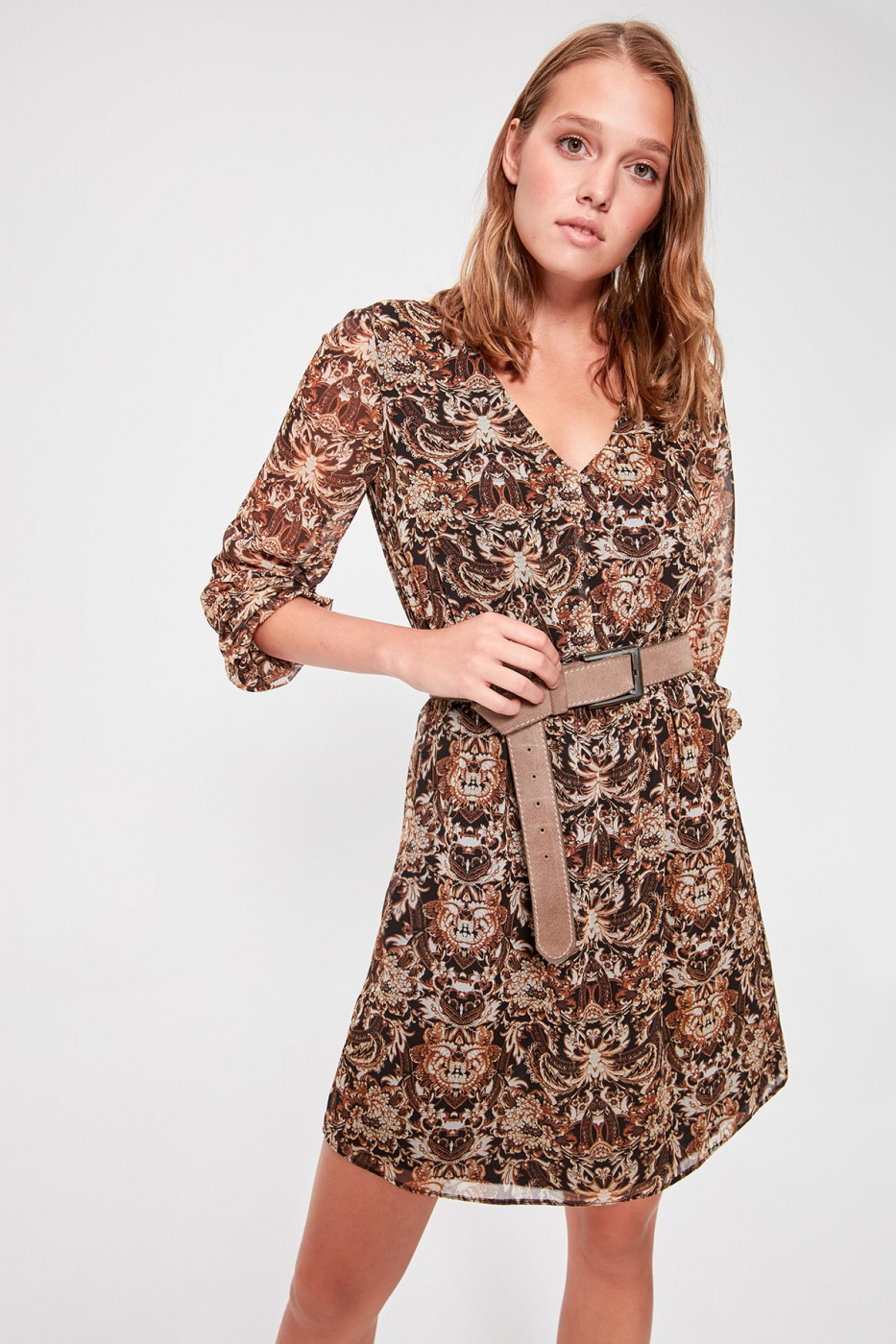 Trendyol Multicolored Waist Detailed Dress