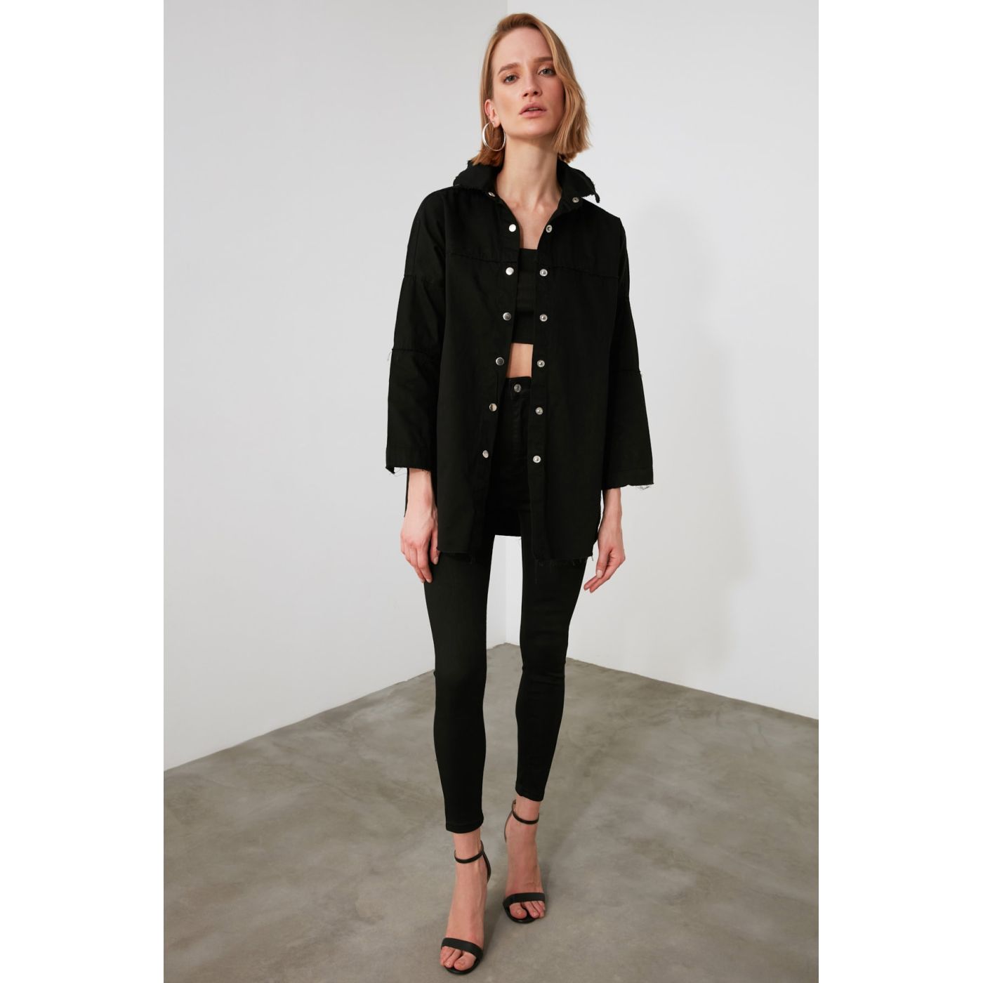 Trendyol Anthracite Basic Shirt
