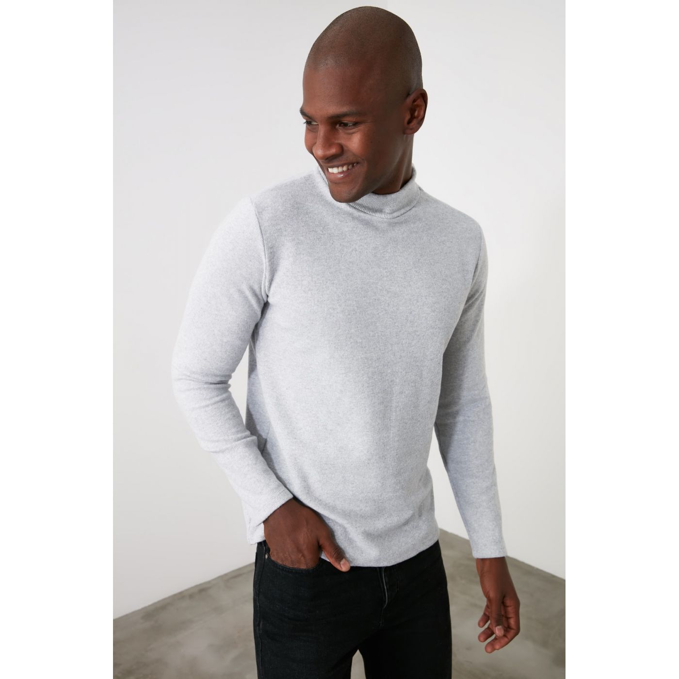 Trendyol Grey Men's T-Shirt