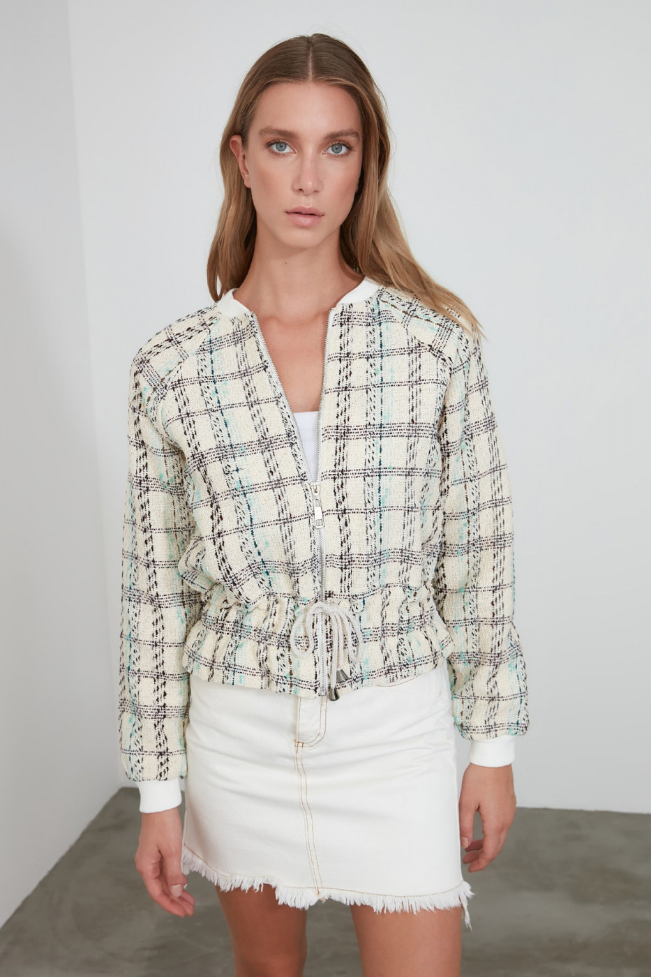 Trendyol Multicolored Tweed Jacket