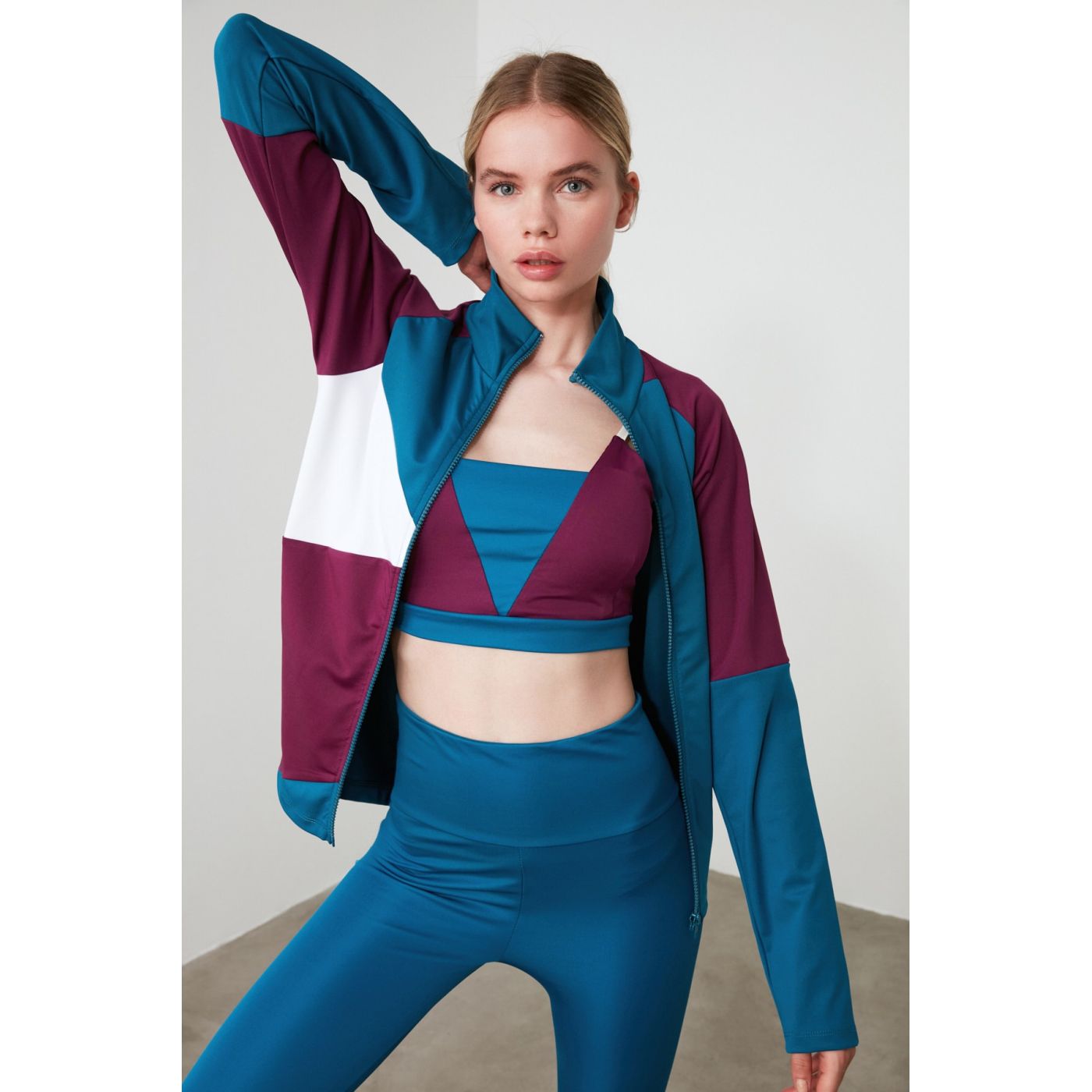 Trendyol Oil Color Block Sports Jacket