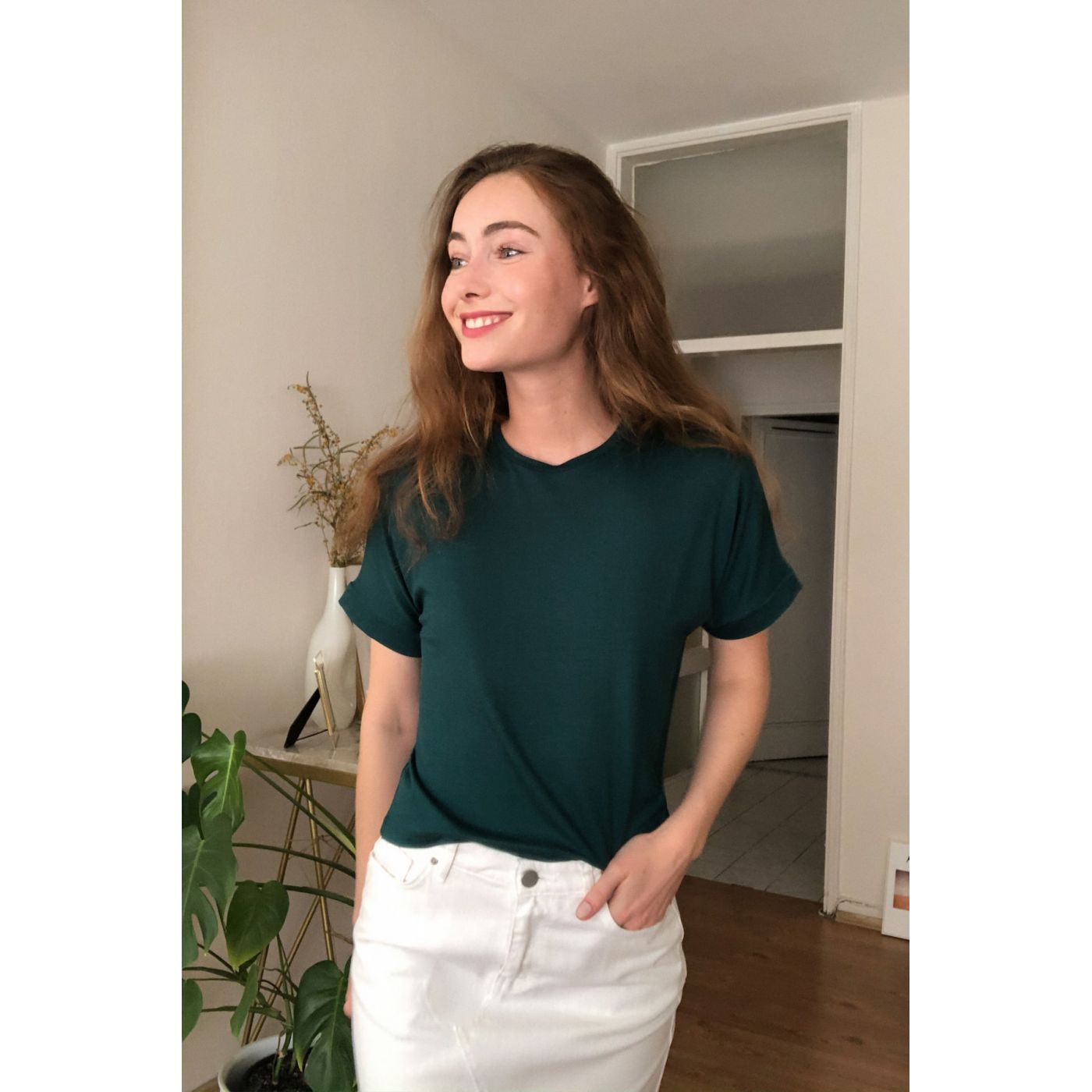 Trendyol Emerald Green Knitted T-Shirt