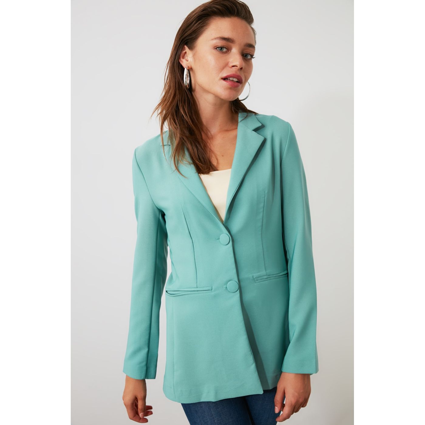 Trendyol Mint Basic Jacket