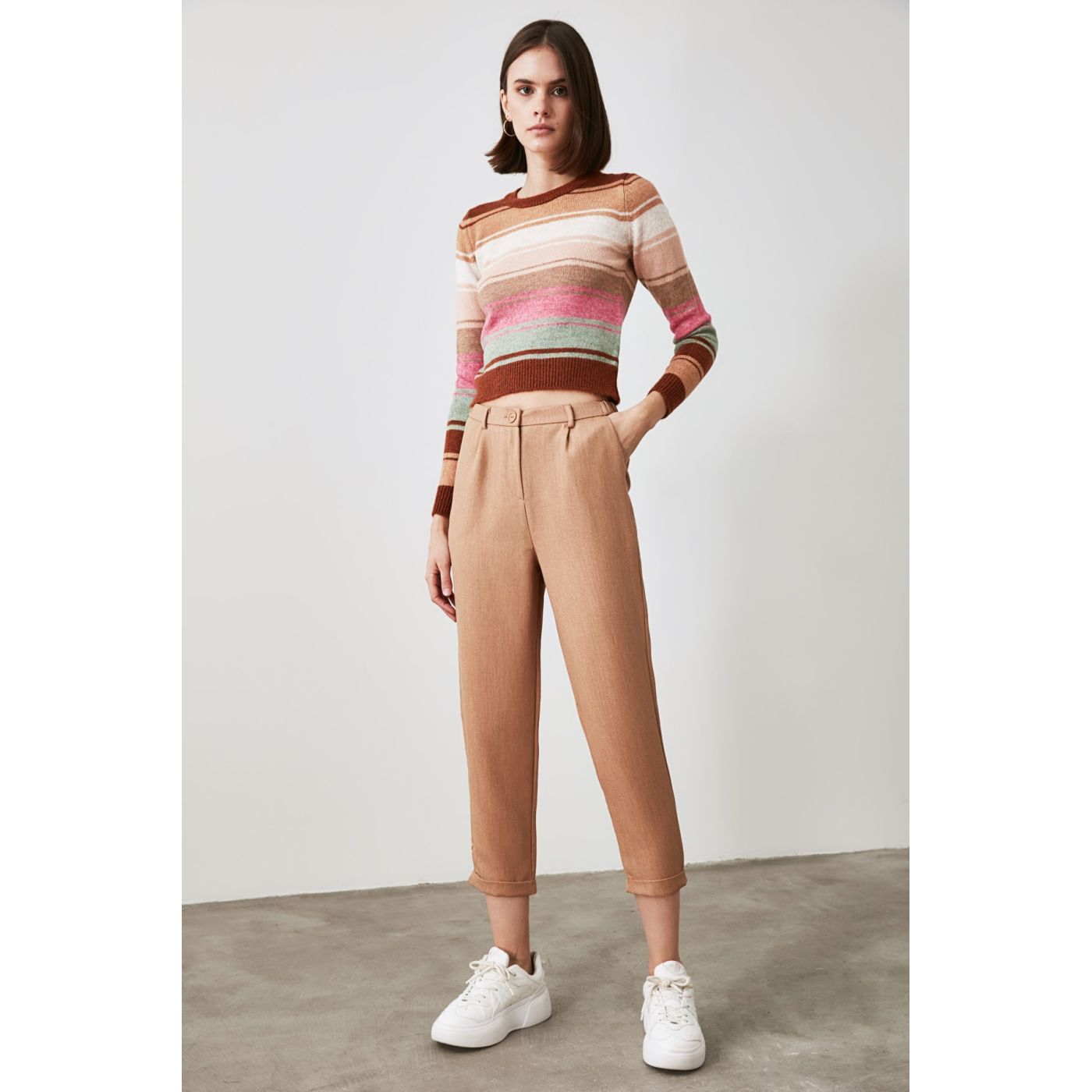 Trendyol Camel Basic Pants
