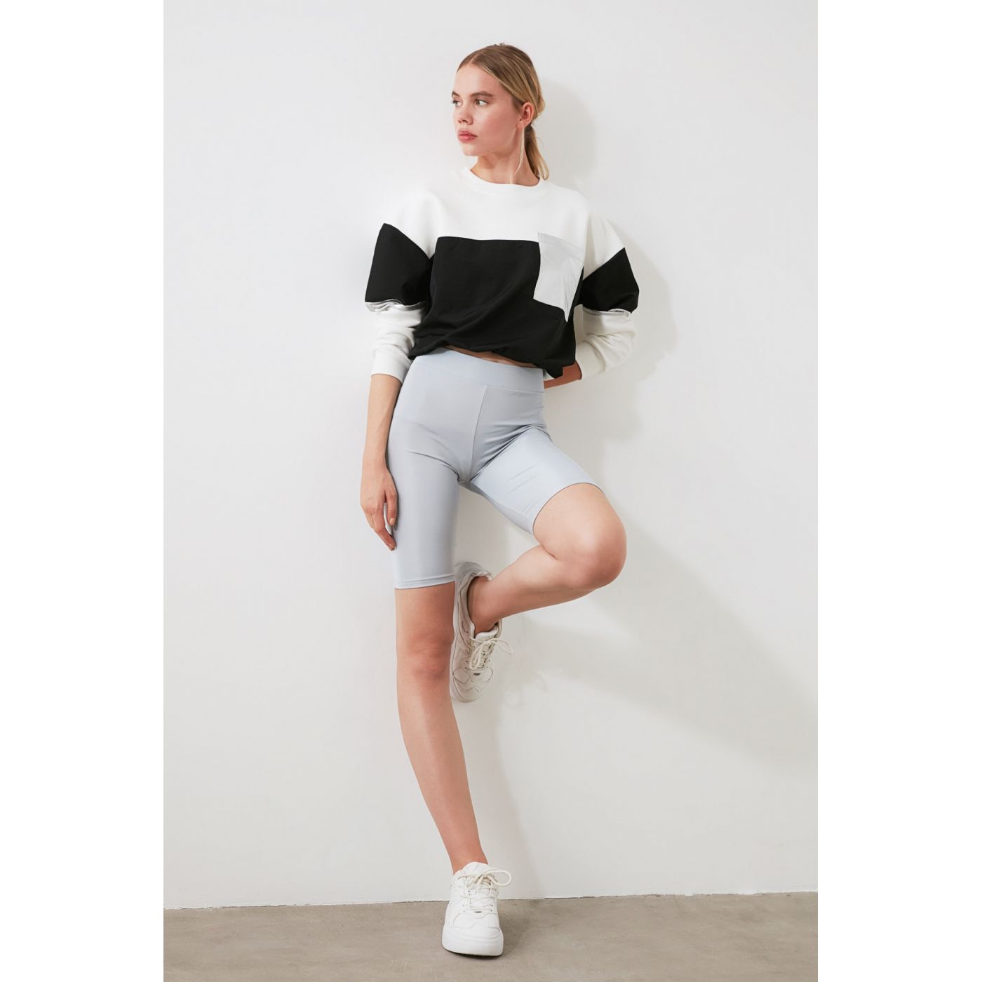 Trendyol Silver Biker Sports Tights
