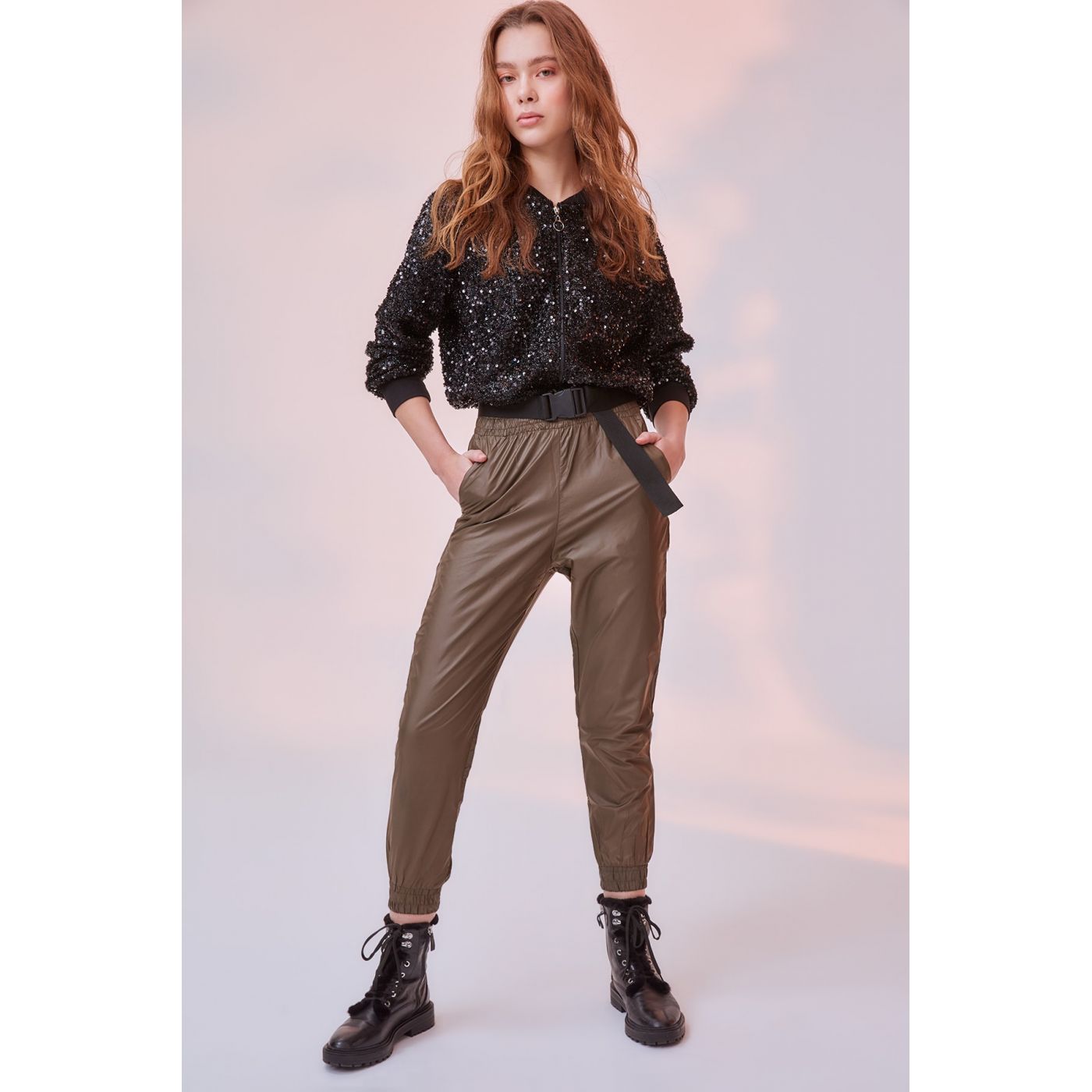 Trendyol Khaki Waist Rubber Knitted Tracksuit bottom