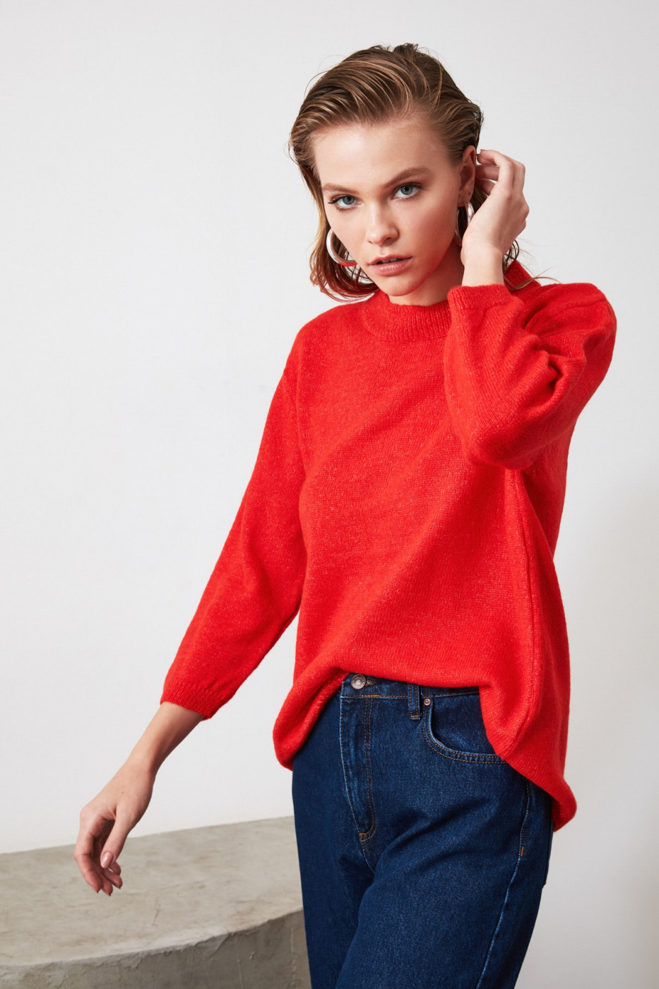Trendyol Red Trojan Coke Knit Sweater
