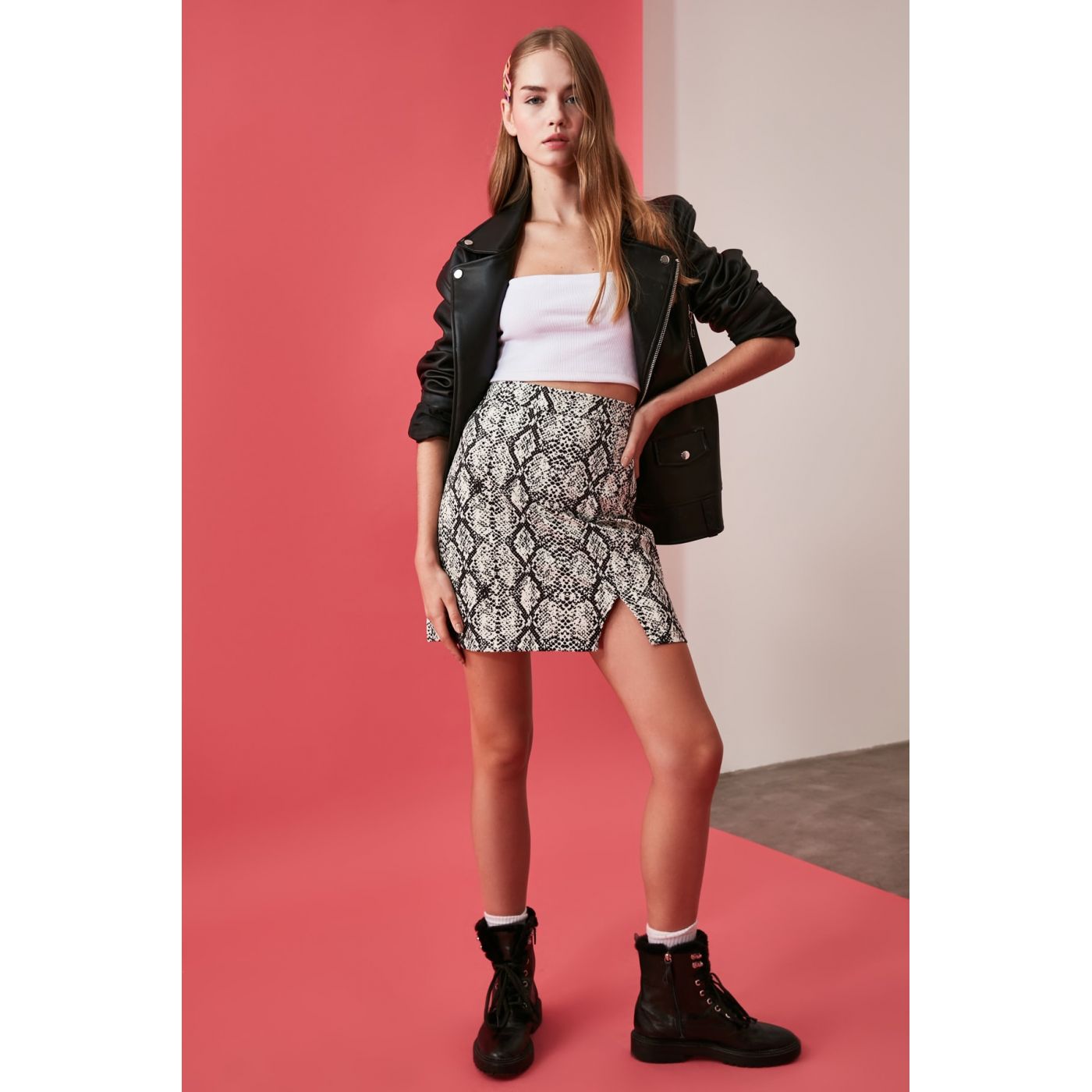 Trendyol Mink Slit Skirt