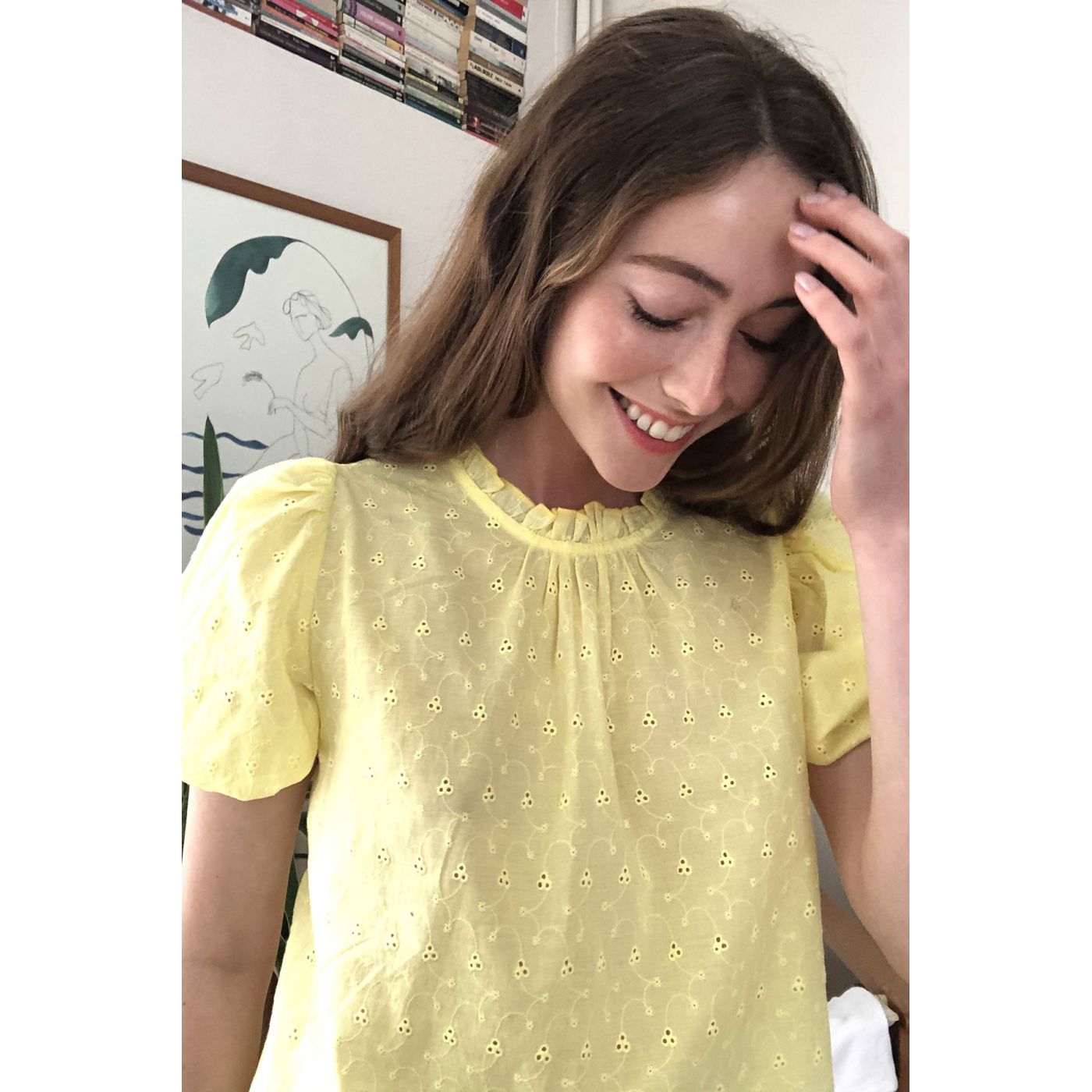 Trendyol Yellow Lace Detailed Blouse