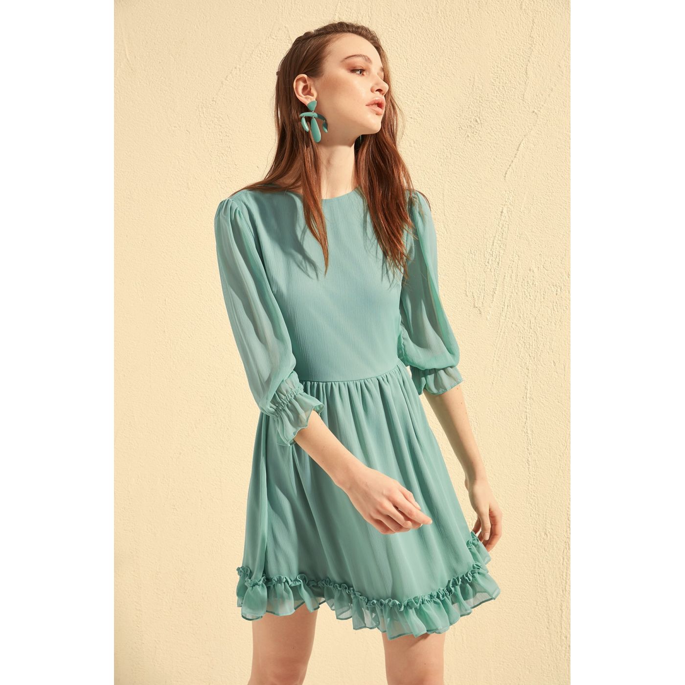 Trendyol Mint Frill dress
