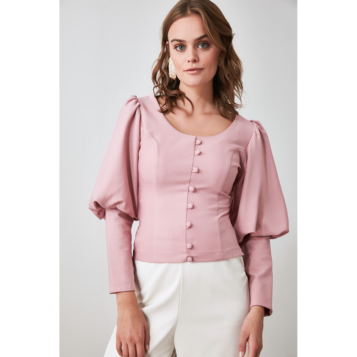 Trendyol Pink Sleeve Detailed Blouse