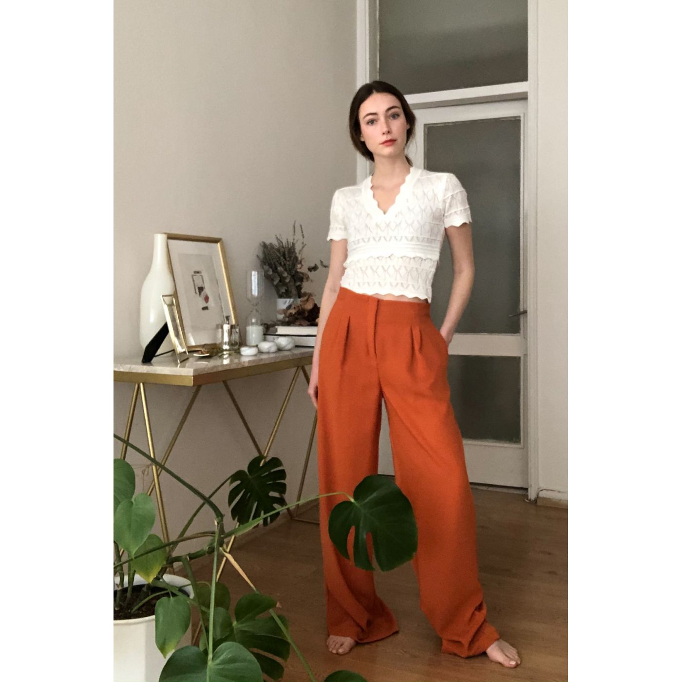 Trendyol Orange Basic Pants