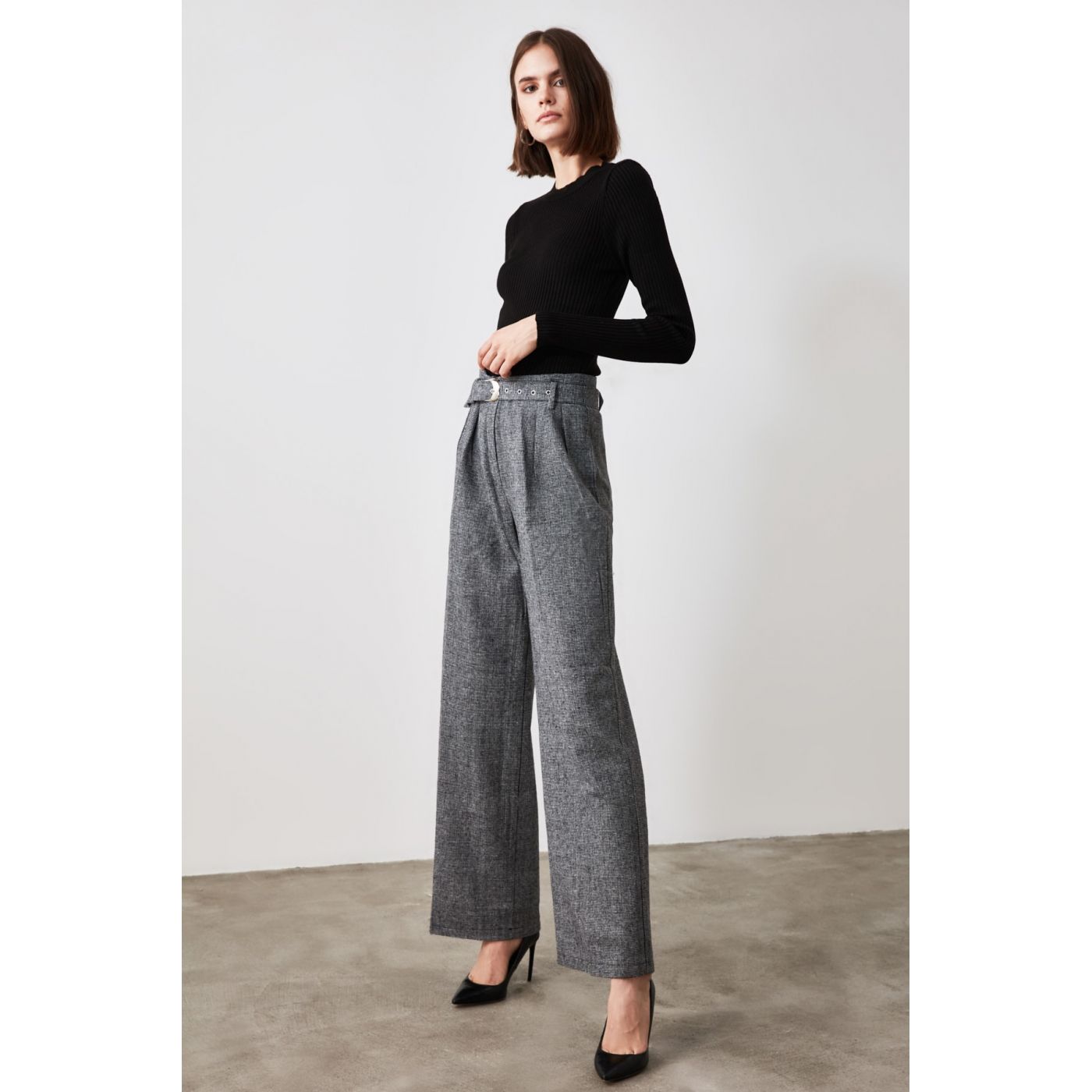 Trendyol Navy Belt Pants
