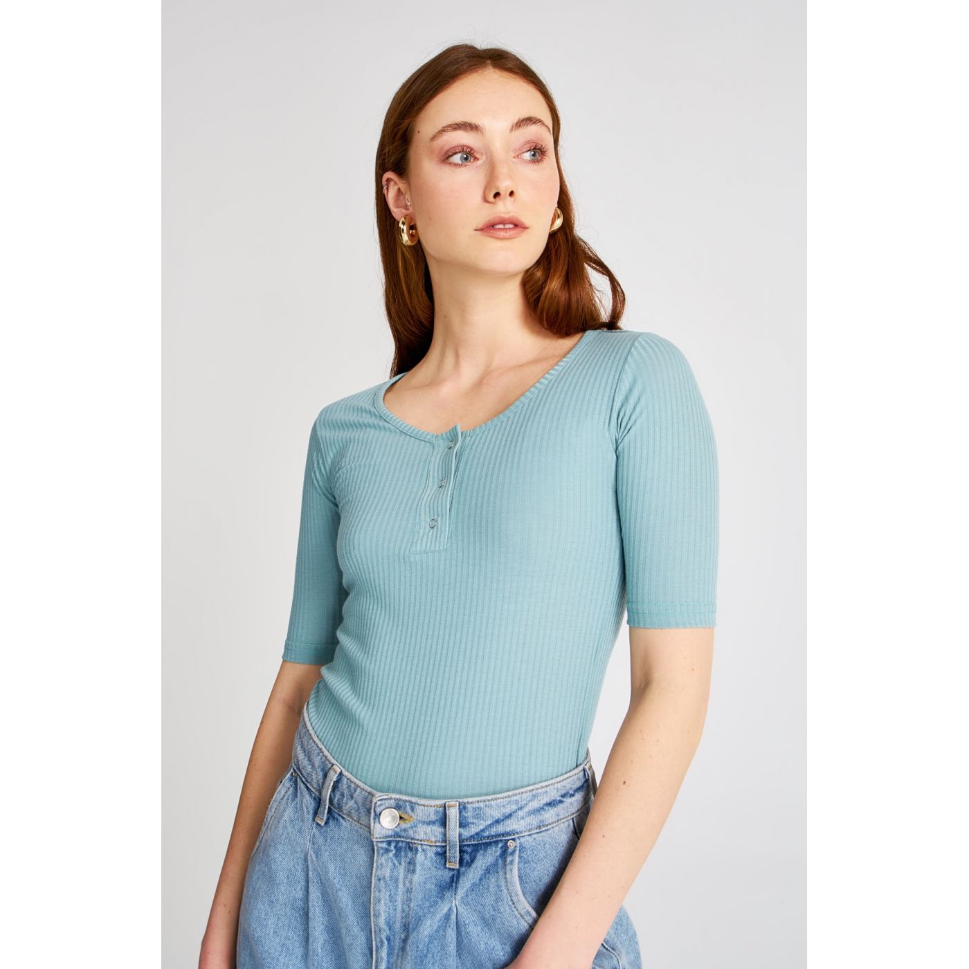 Trendyol Mint Stud Detailed Knitted Blouse