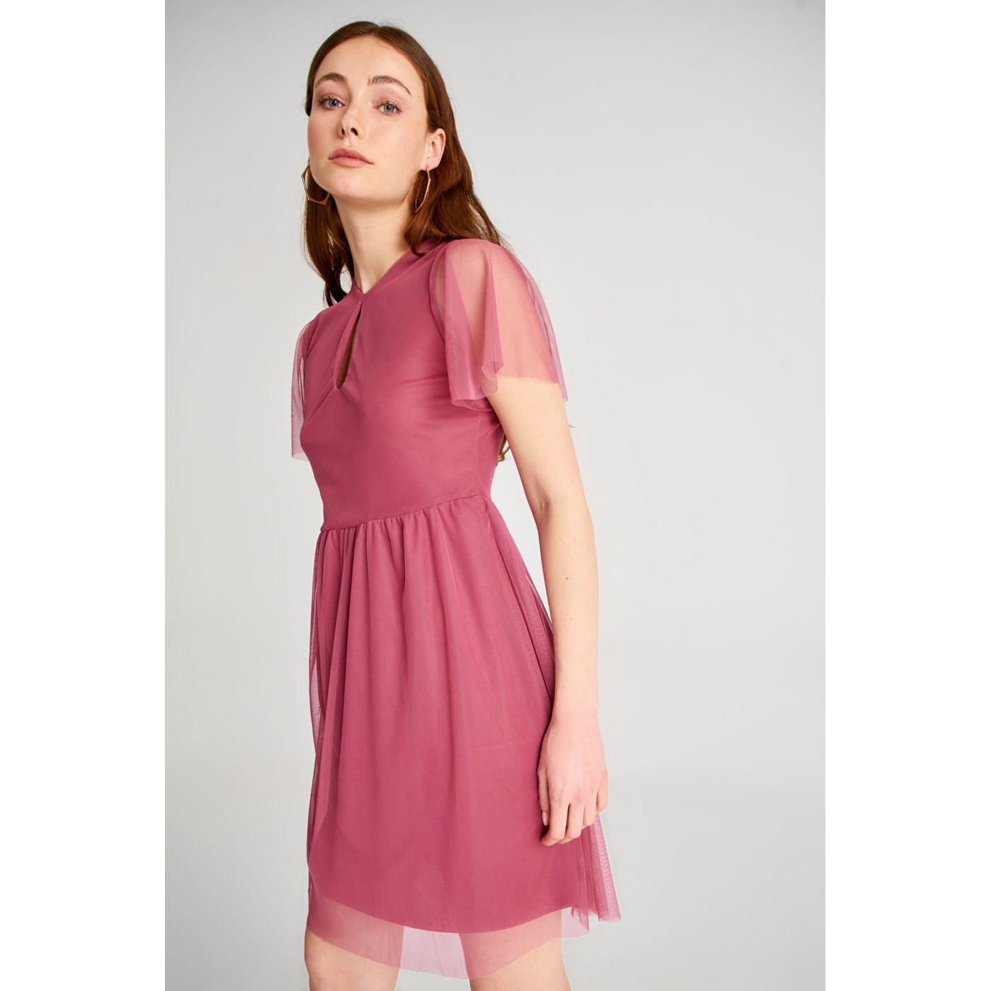 Trendyol Purple Collar Detailed Dress