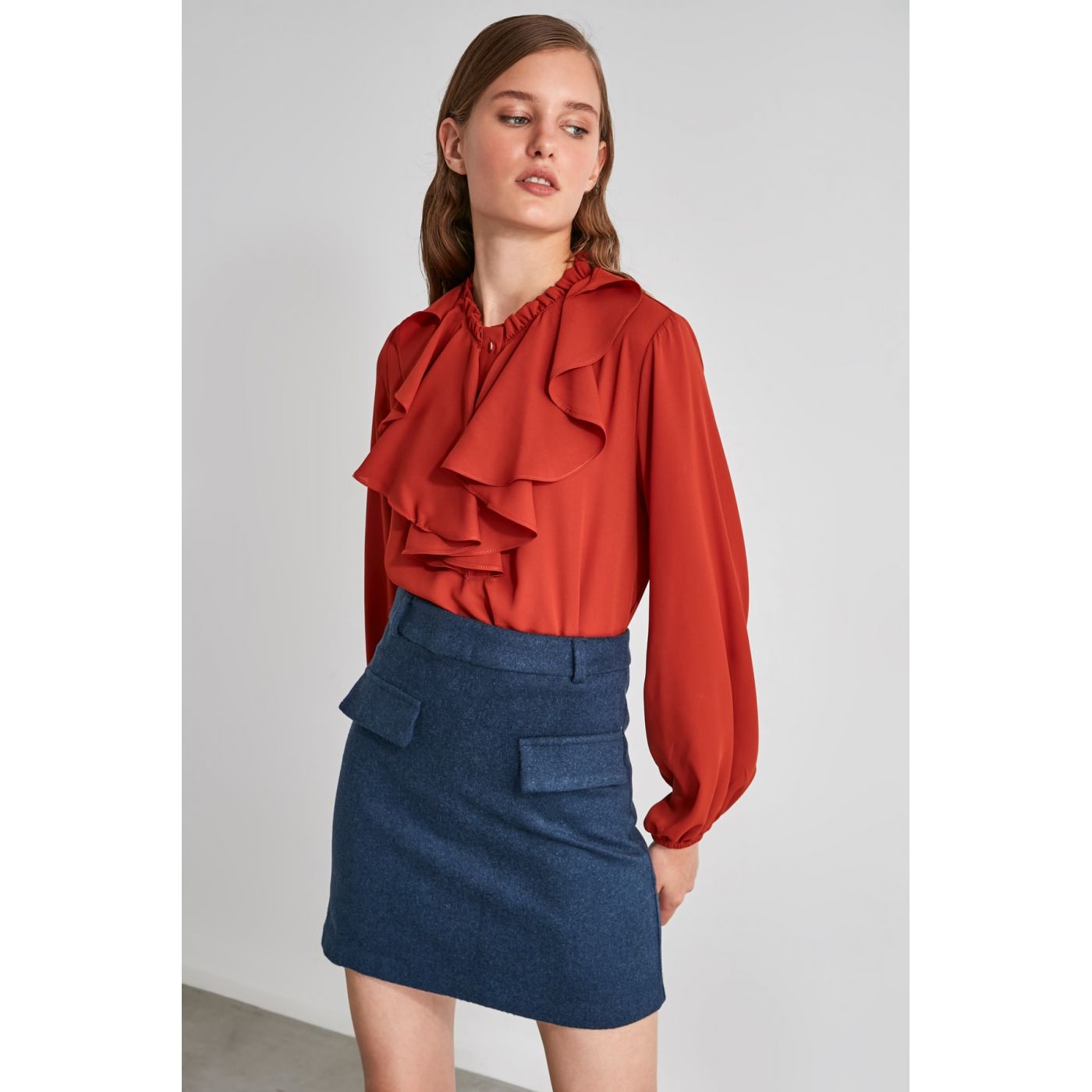 Trendyol Tinted Frilled Blouse