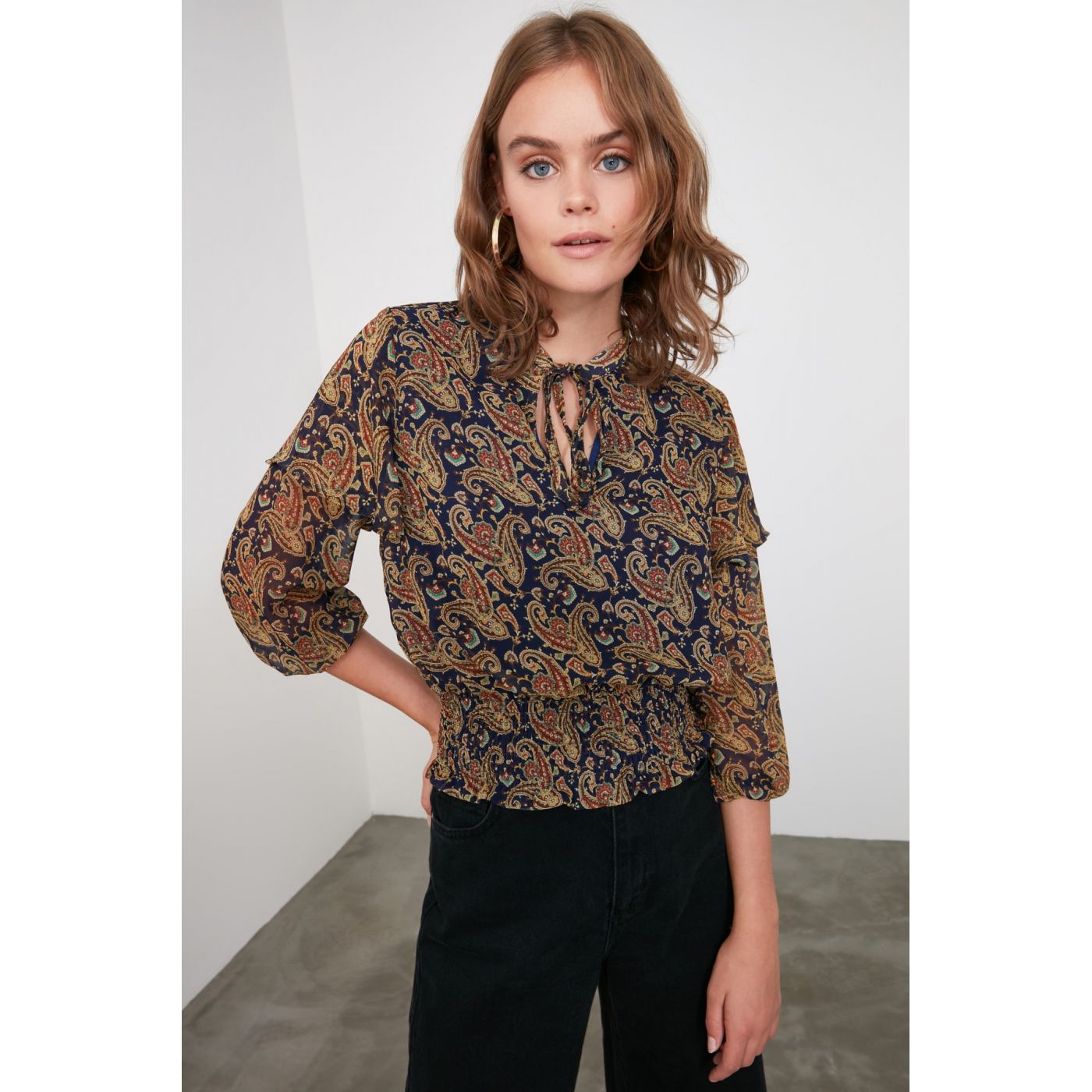 Trendyol MulticolorEd Fastening Blouse