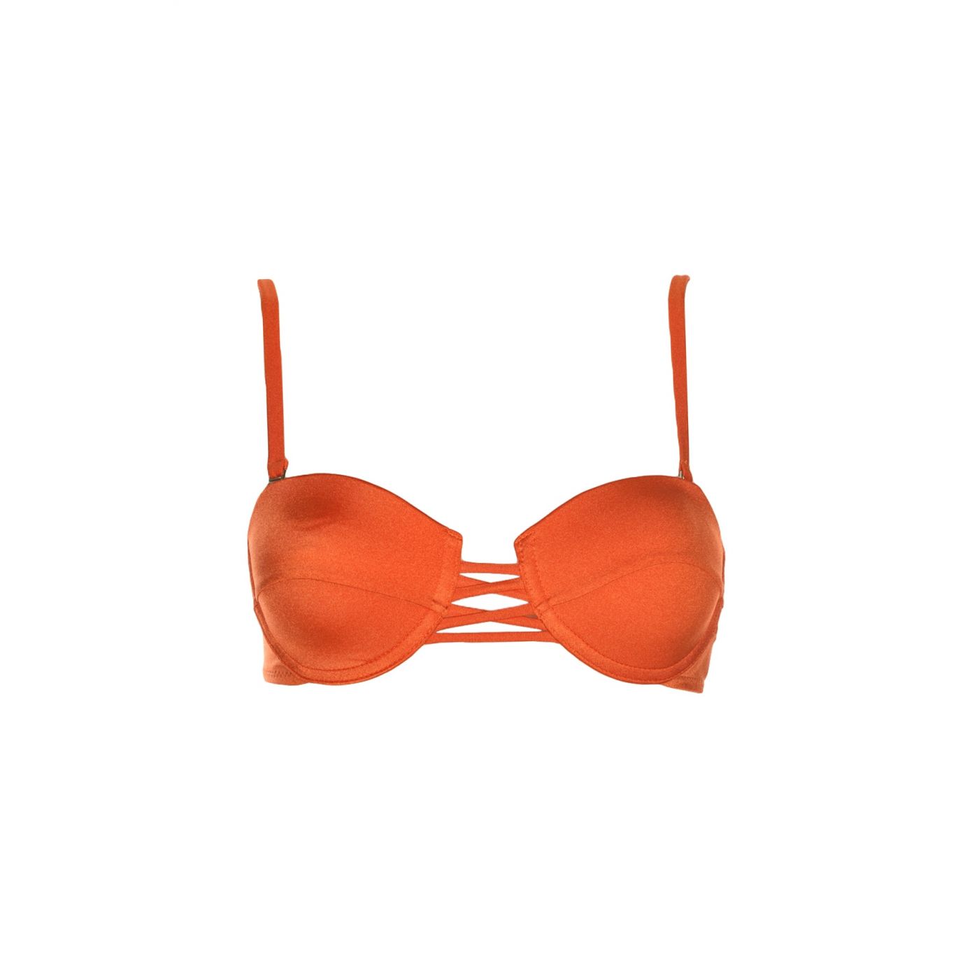 Trendyol Orange Tie Detailed Covered Bikini Top