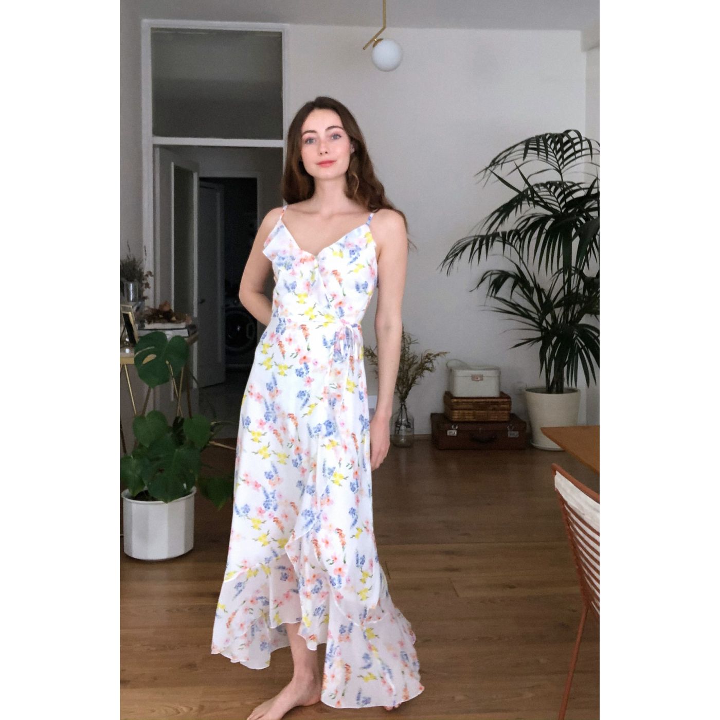 Trendyol White Floral Patterned Dress
