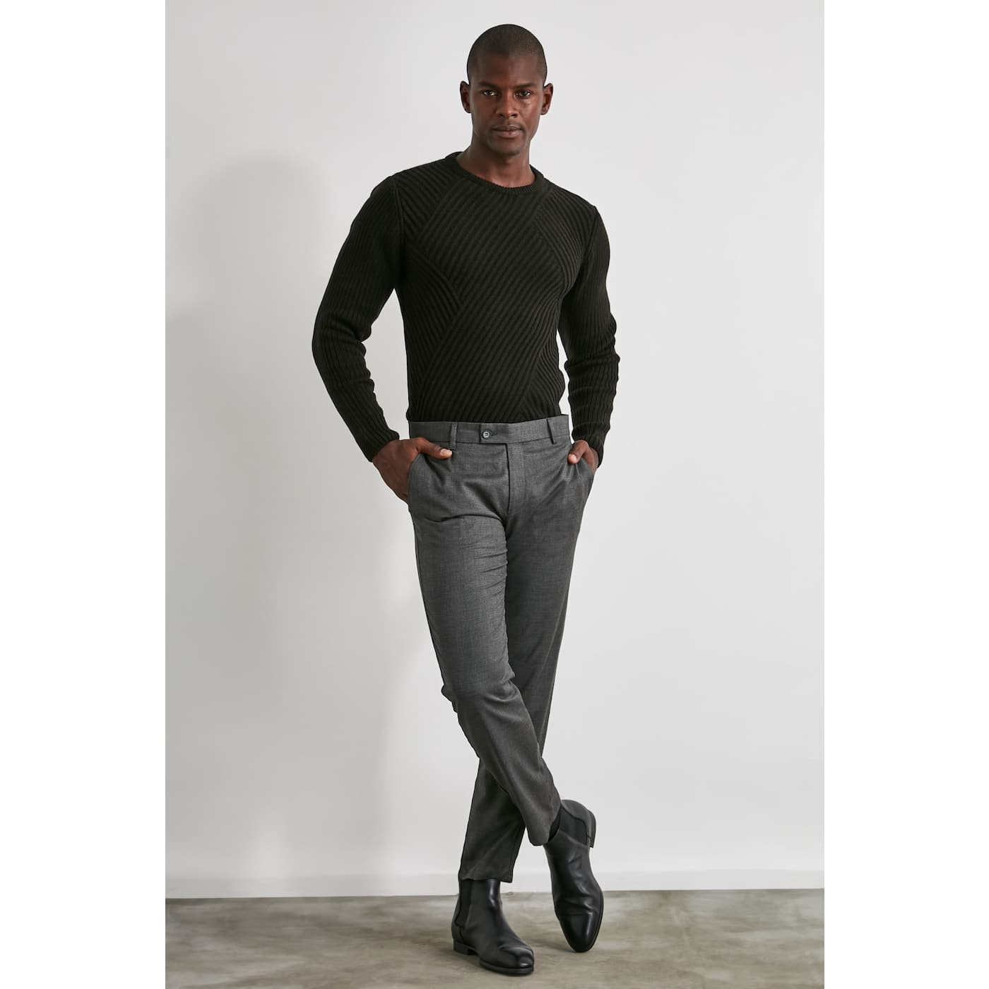 Trendyol Black Men's Slim Fit Pants