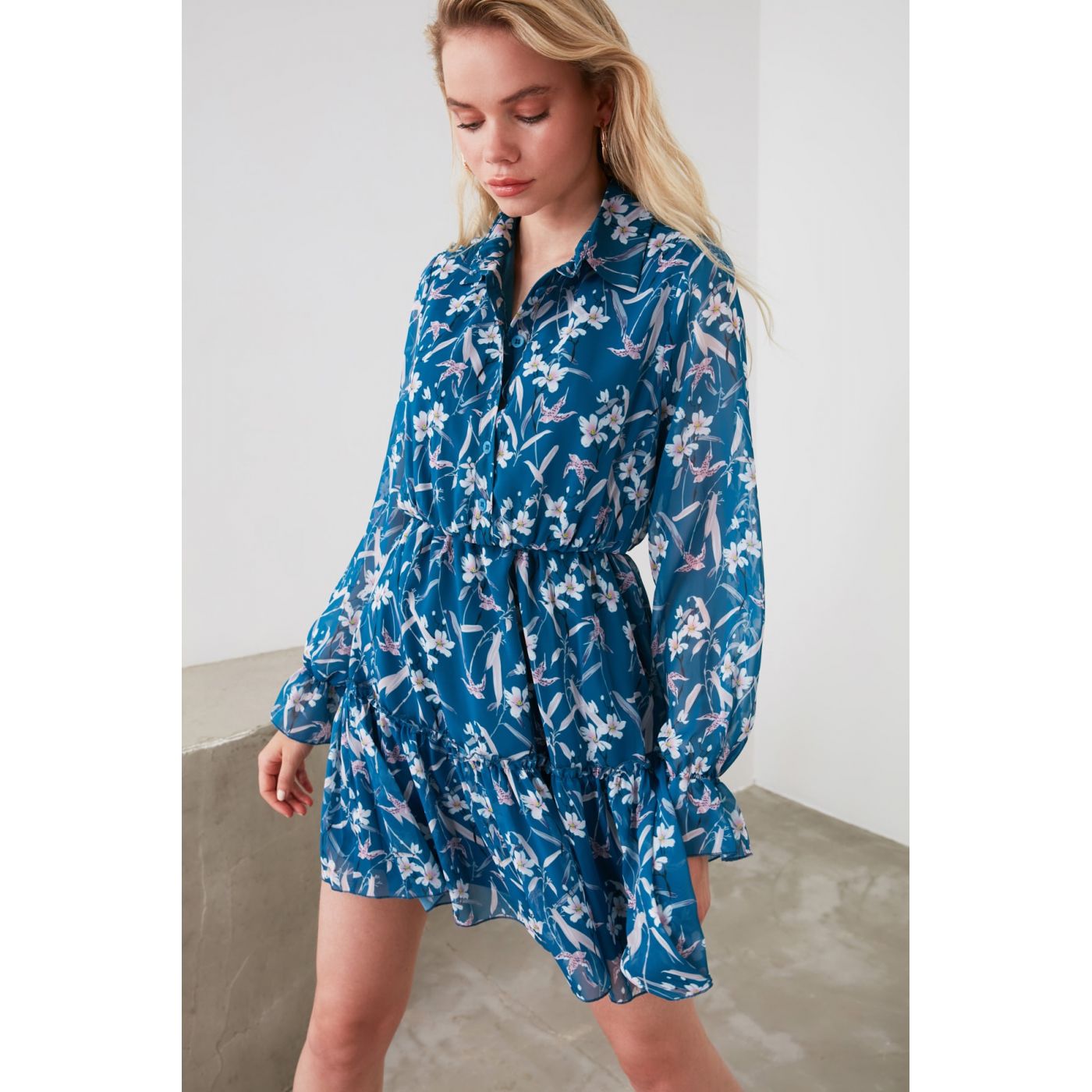 Trendyol Navy blue Patterned Dress