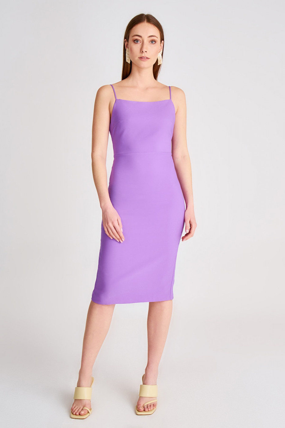 Trendyol Lila Back Cleavage Dress
