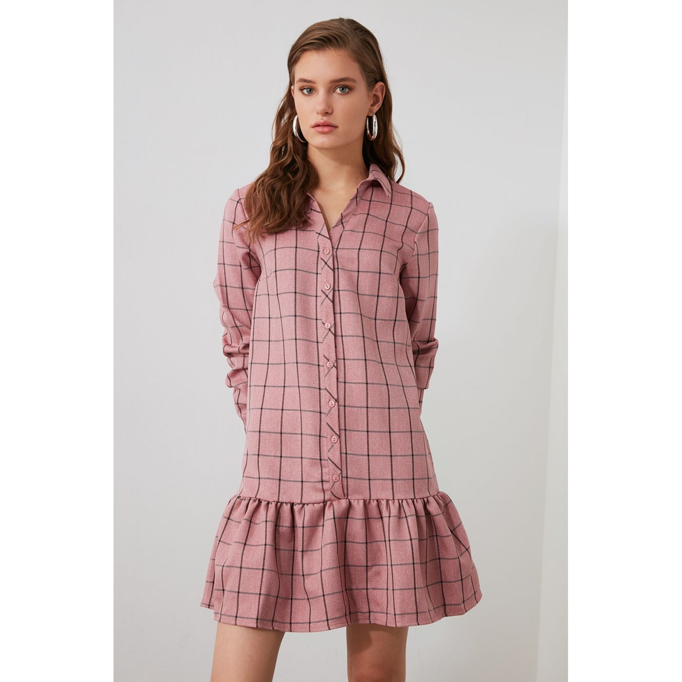 Trendyol Multicolor Flywheel Button Dress