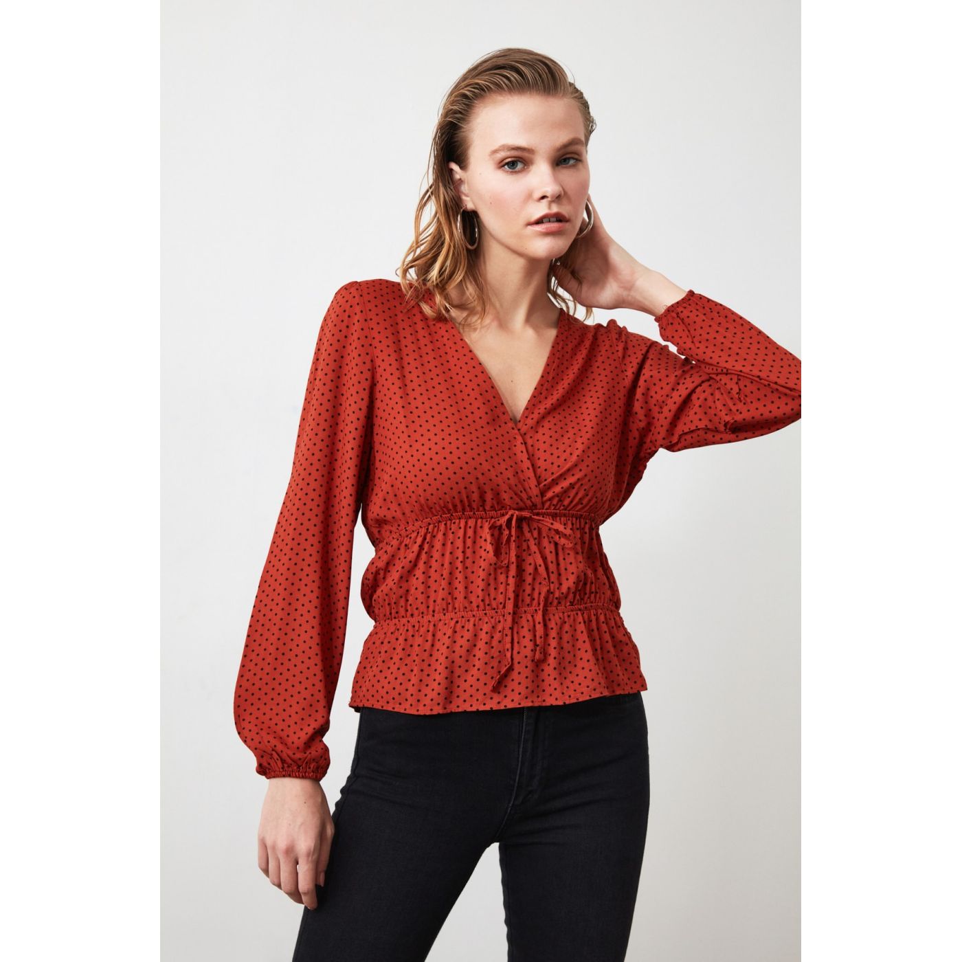 Trendyol Tinmel Polka Blouse
