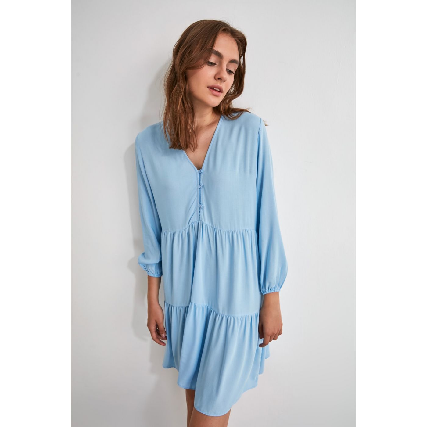 Trendyol Blue Button Weaving Night LYMAW21GC0003