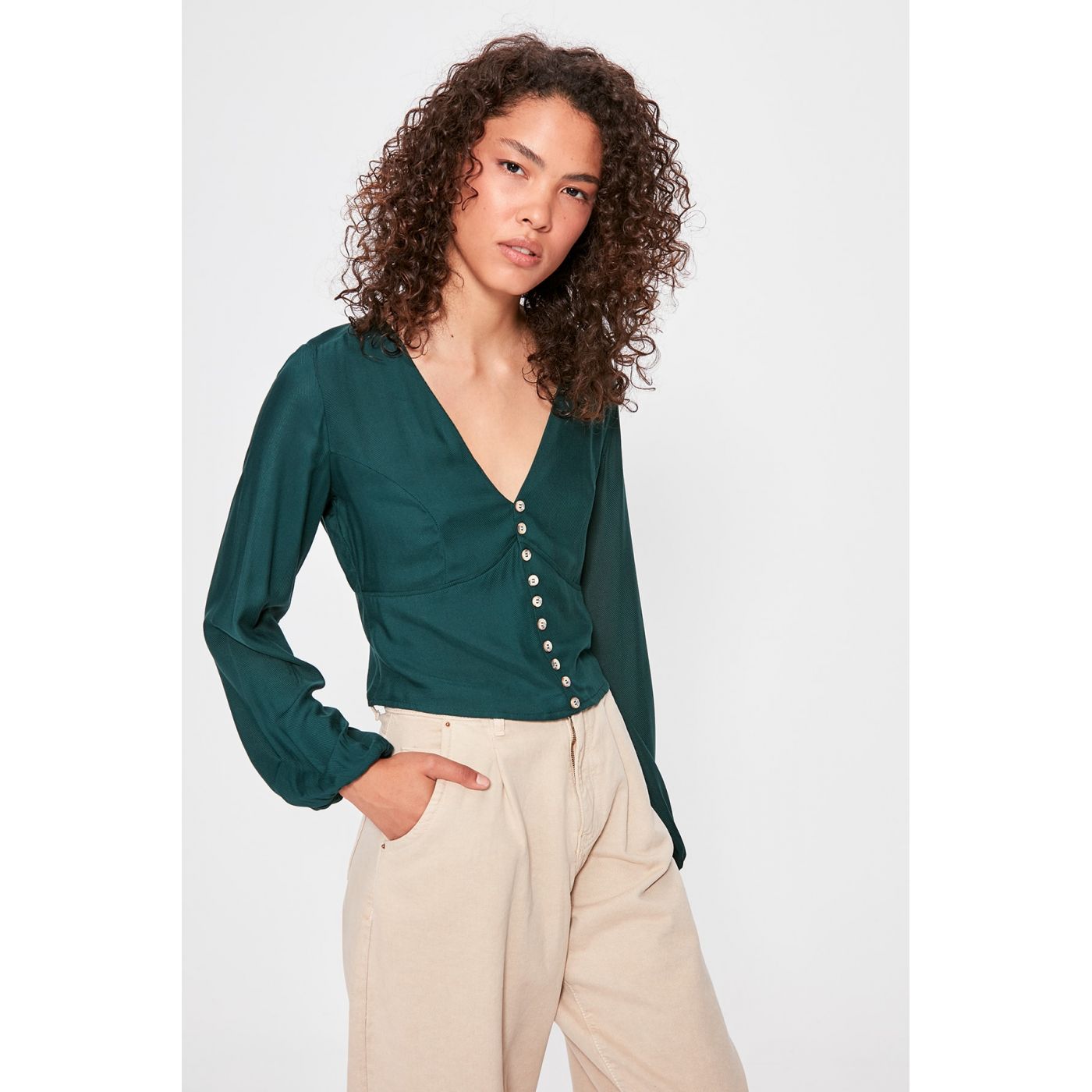 Trendyol Oil Crop Blouse