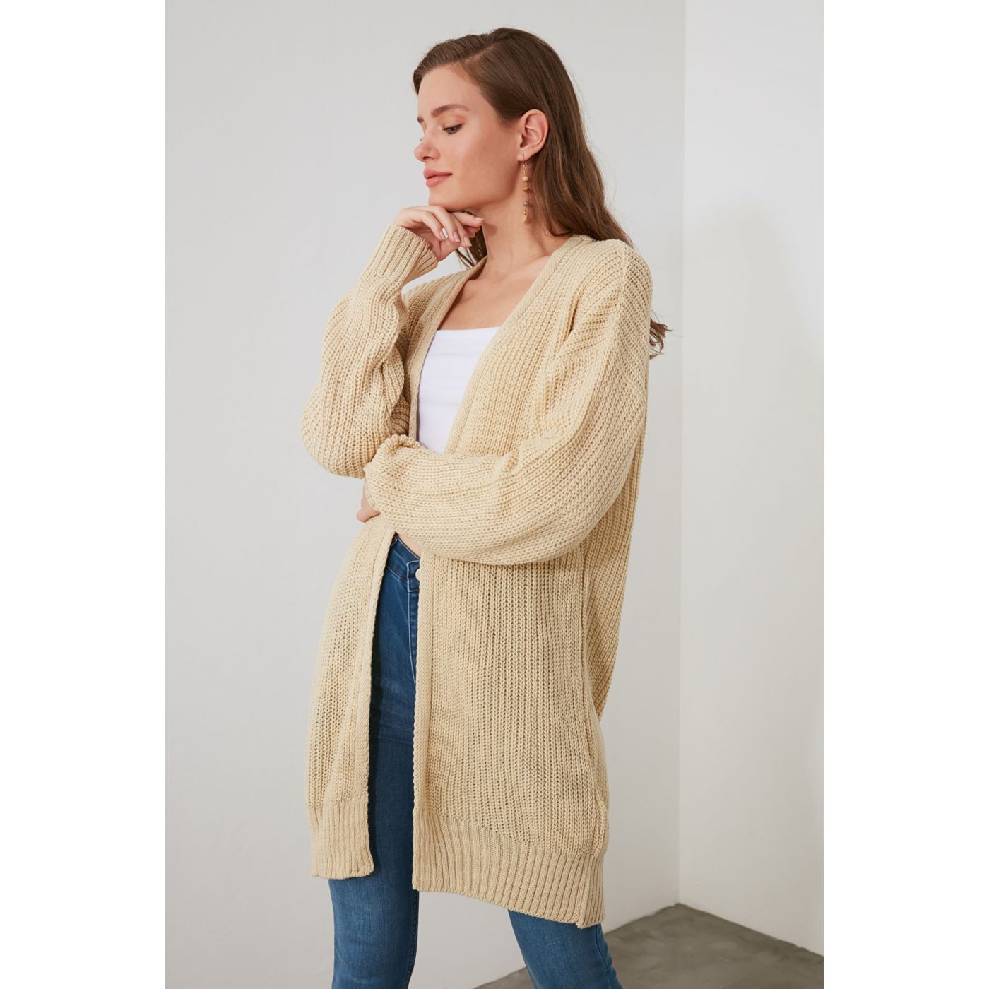 Trendyol Stone Knitwear Cardigan