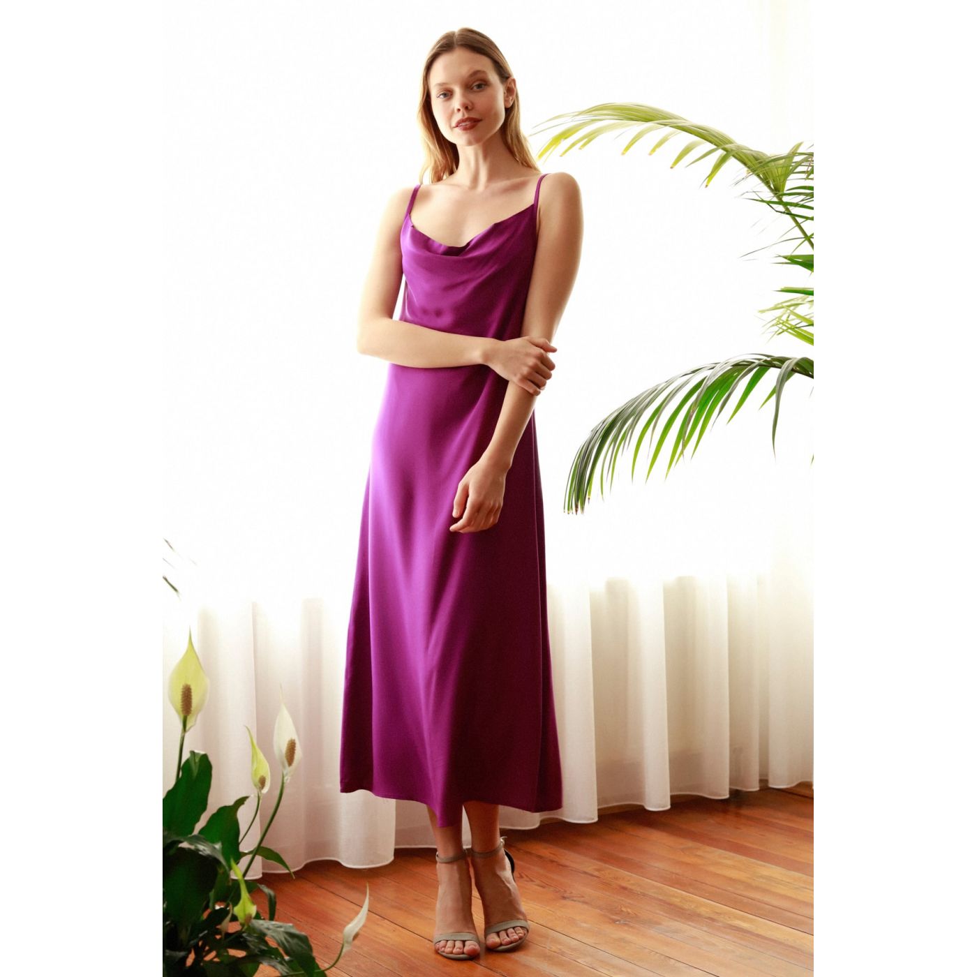 Trendyol Purple Strap Dress