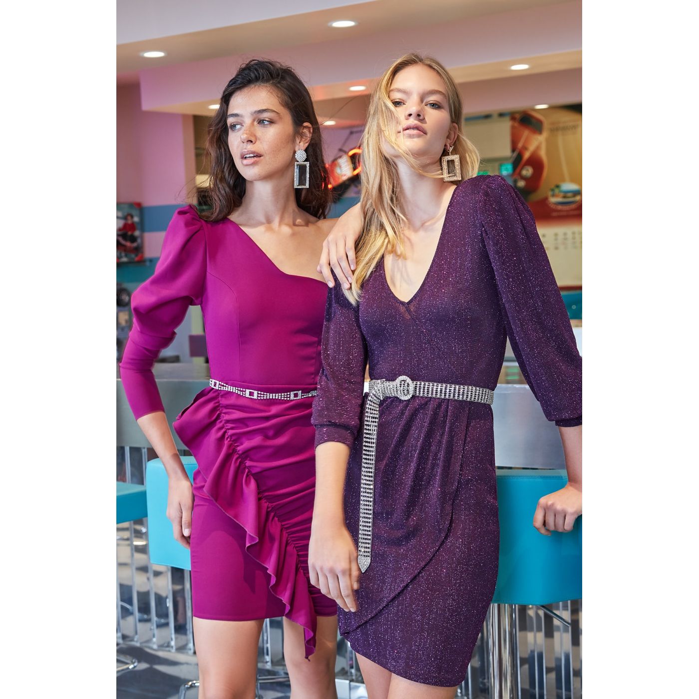 Trendyol Purple Glow Anvelop Dress
