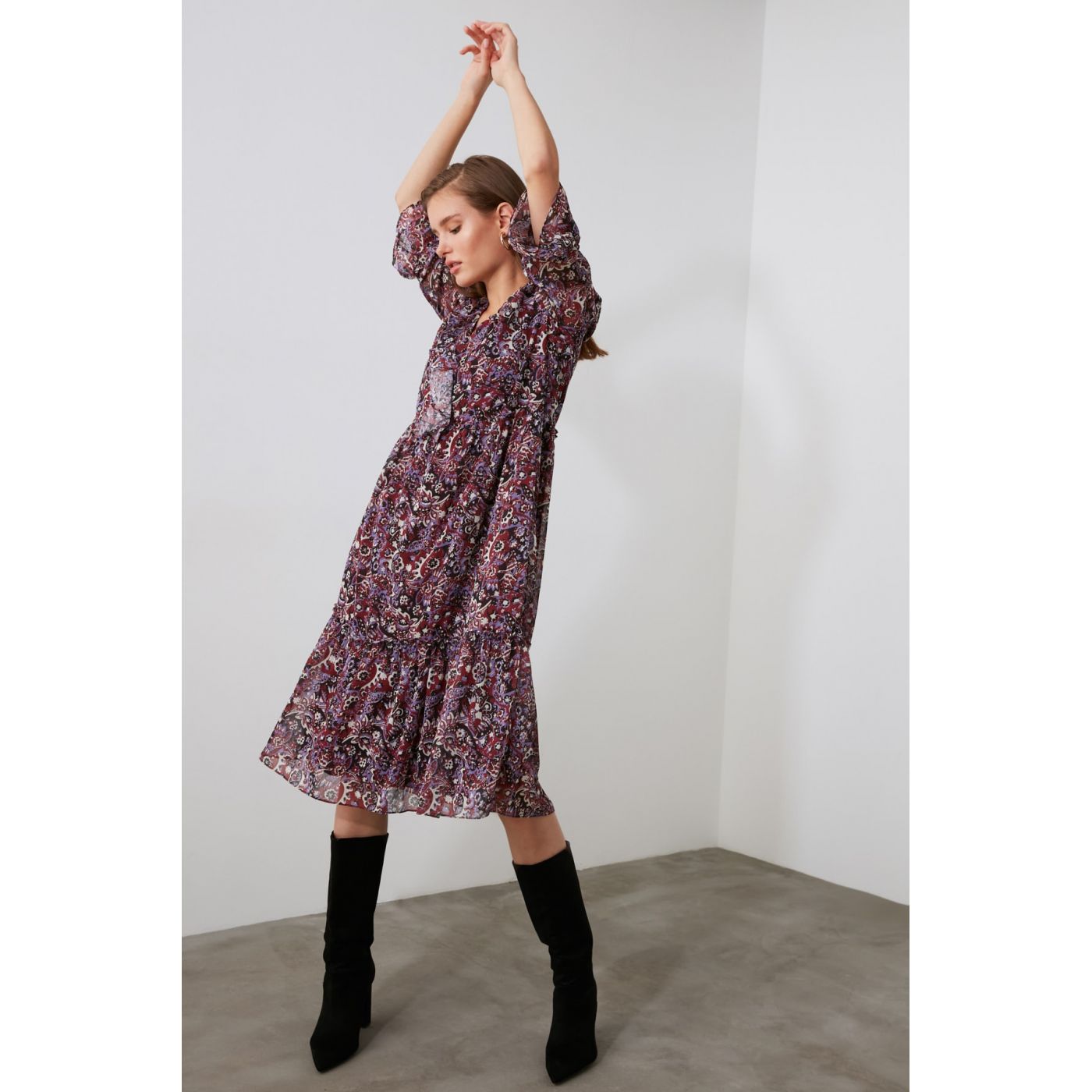 Trendyol Multicolored Flywheel Dress