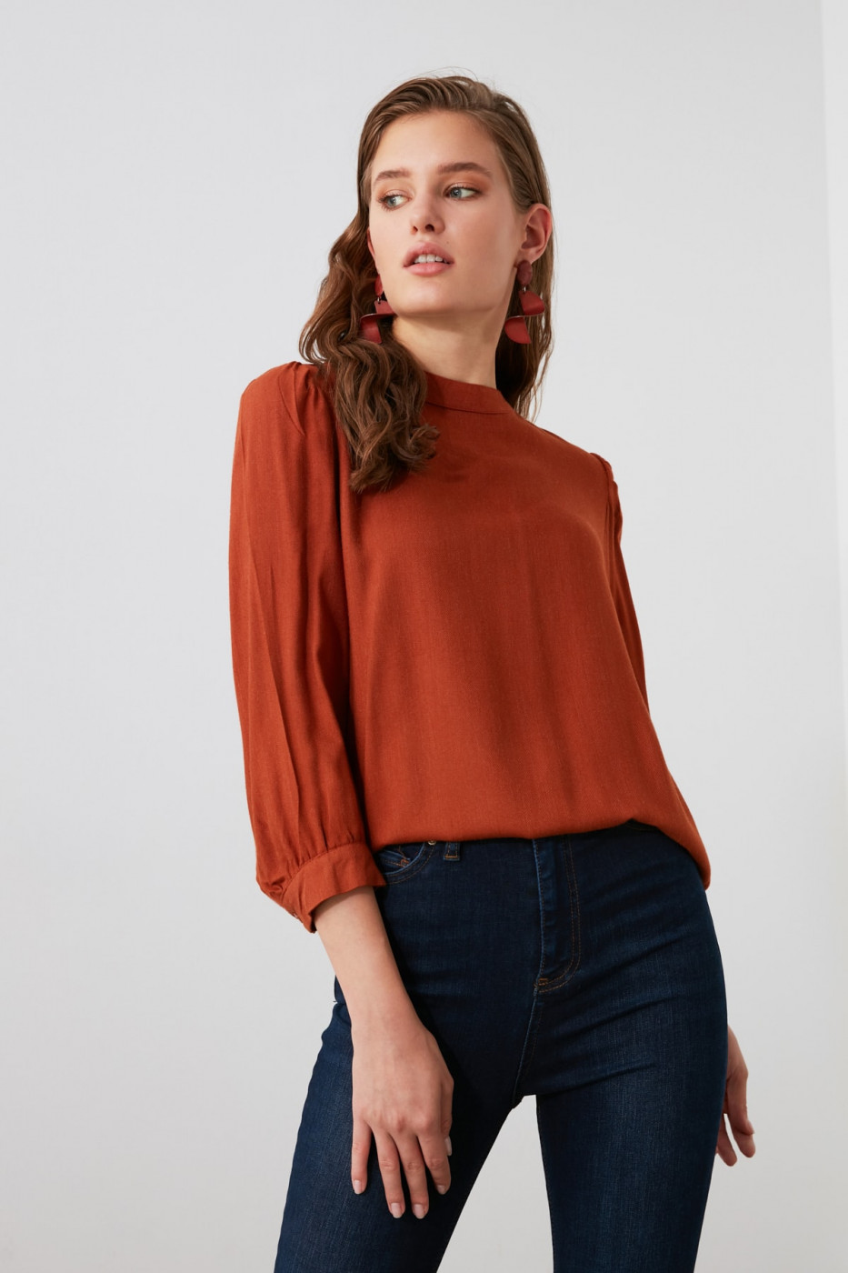 Trendyol Cinnamon Basic Blouse