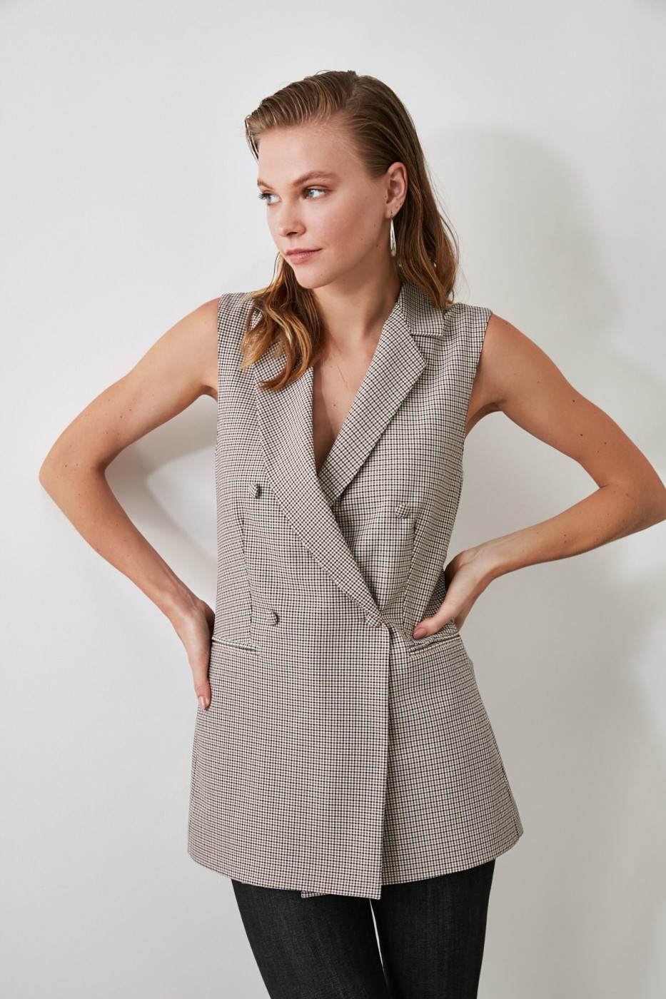 Naiste vest Trendyol Plaid