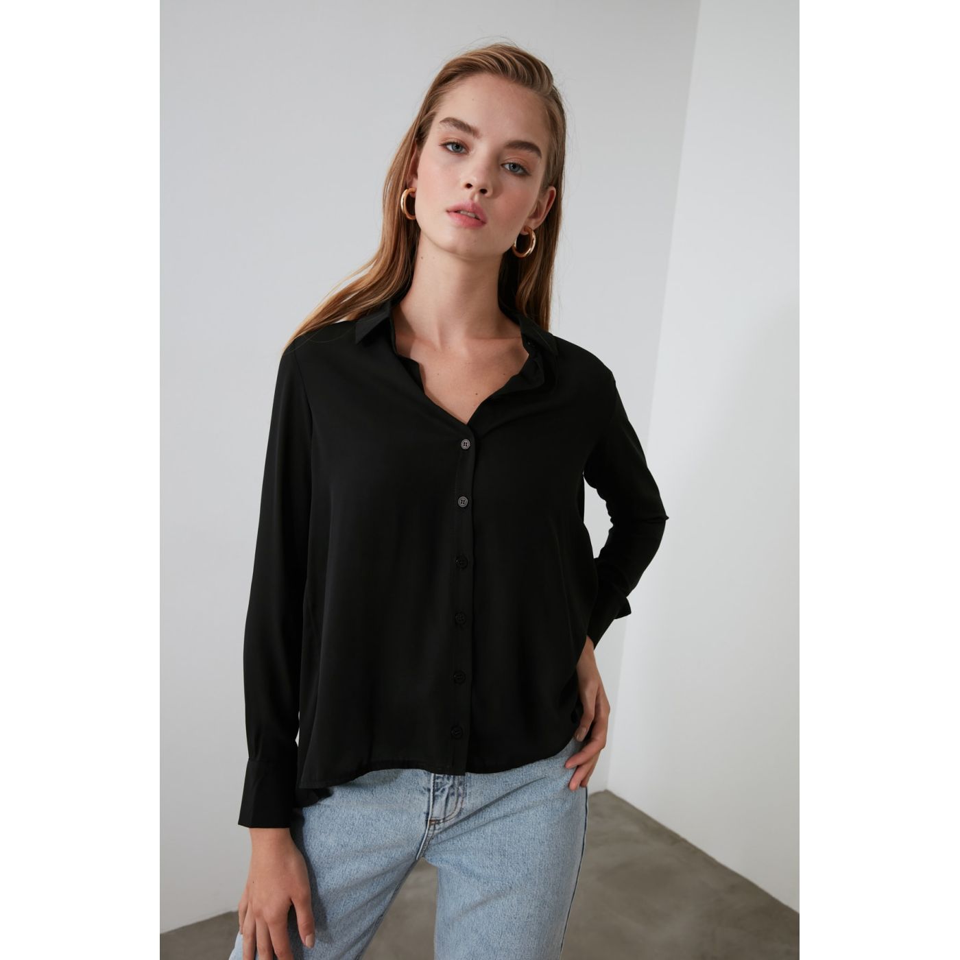 Trendyol Black Basic Shirt