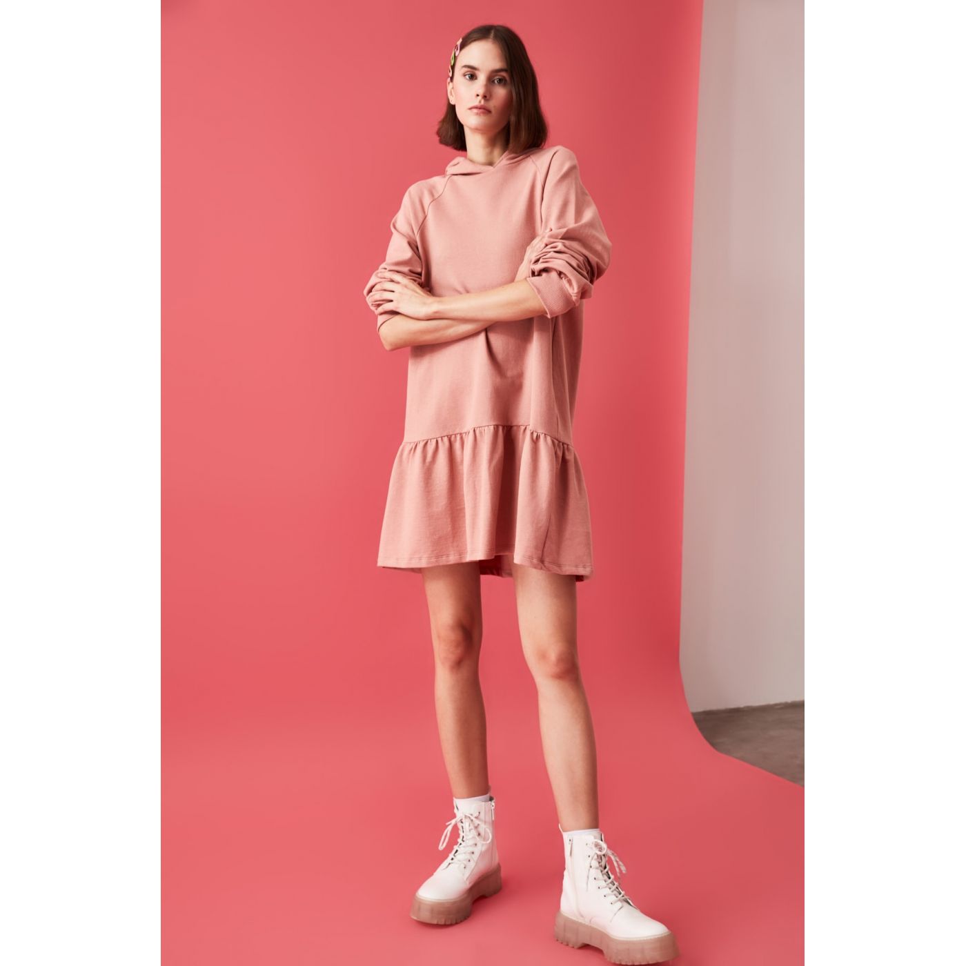 Trendyol Rose Dry Knitted Dress