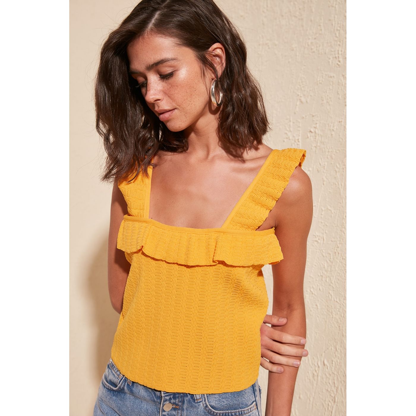 Trendyol Apricot Hanger Knitblo Blouse