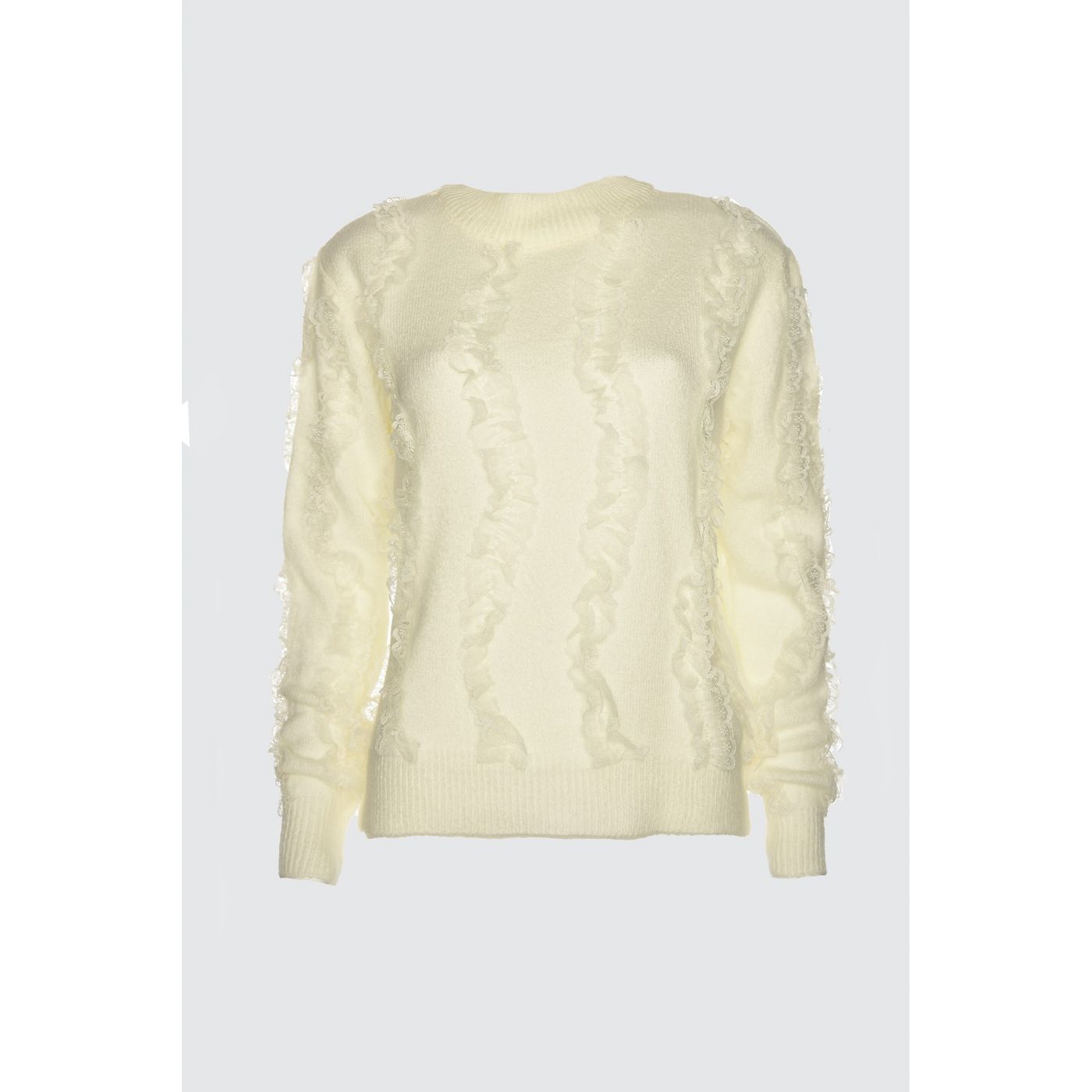 Trendyol Ekru Processing Detailed Knitwear Sweater