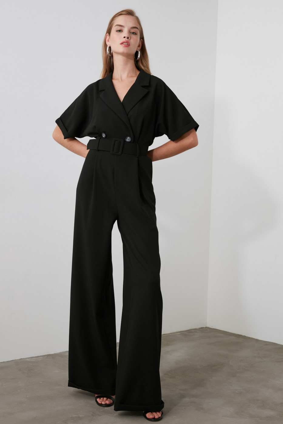 Trendyol Black BeltEd Jumpsuit
