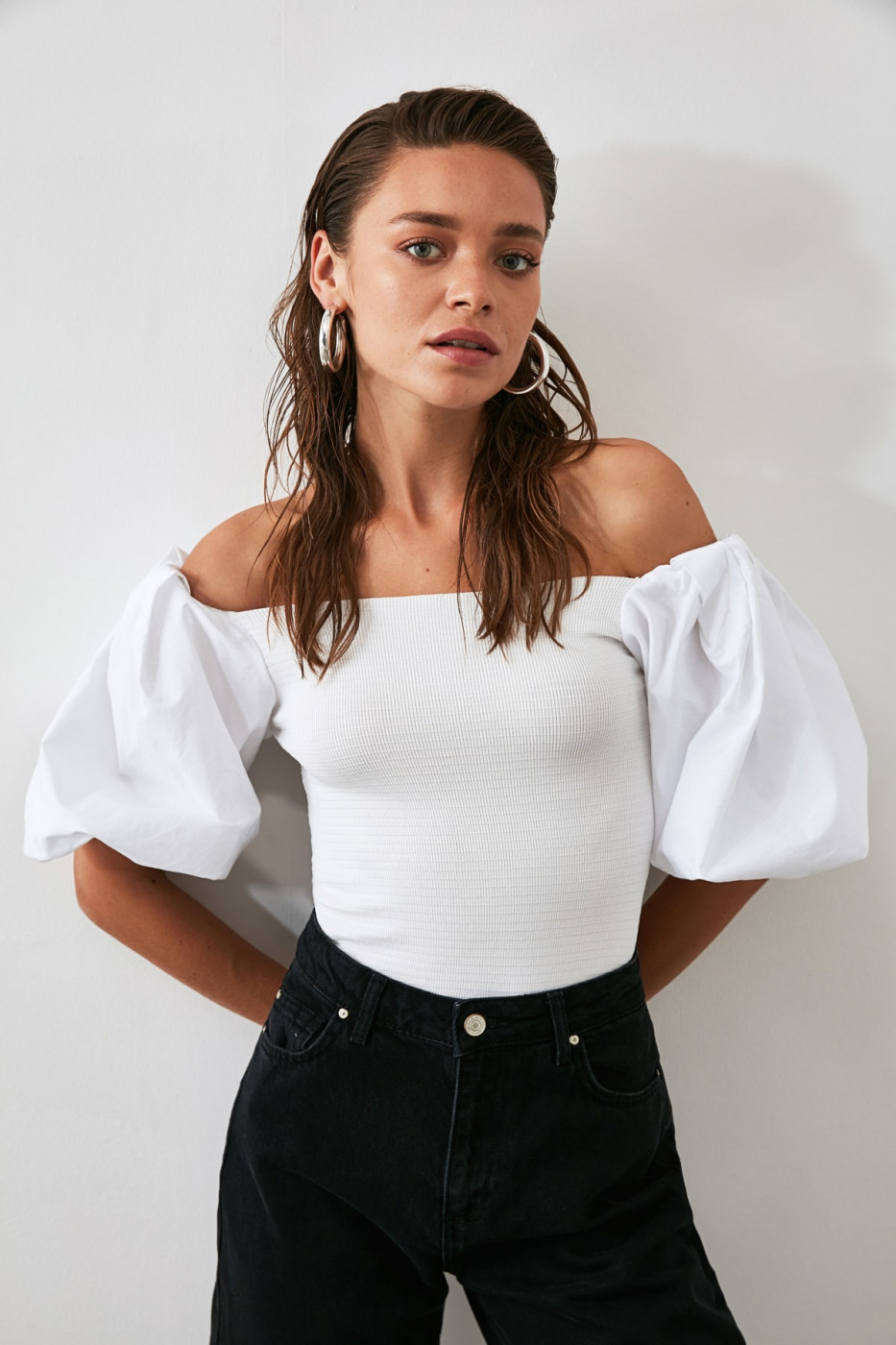 Trendyol Ekru Weaving Garnili Knit Sweater