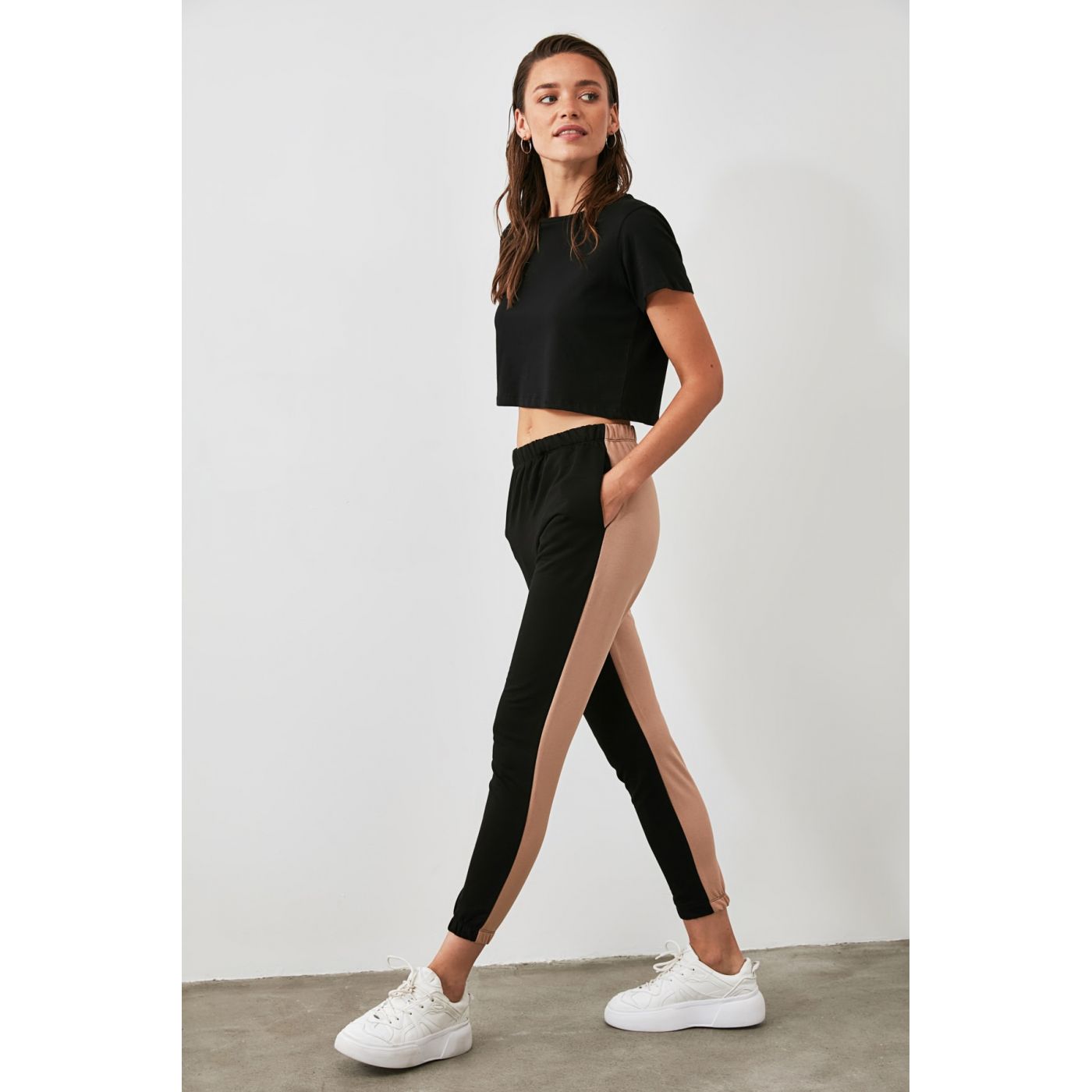 Trendyol Black Block Basic Knitted Tracksuit bottom