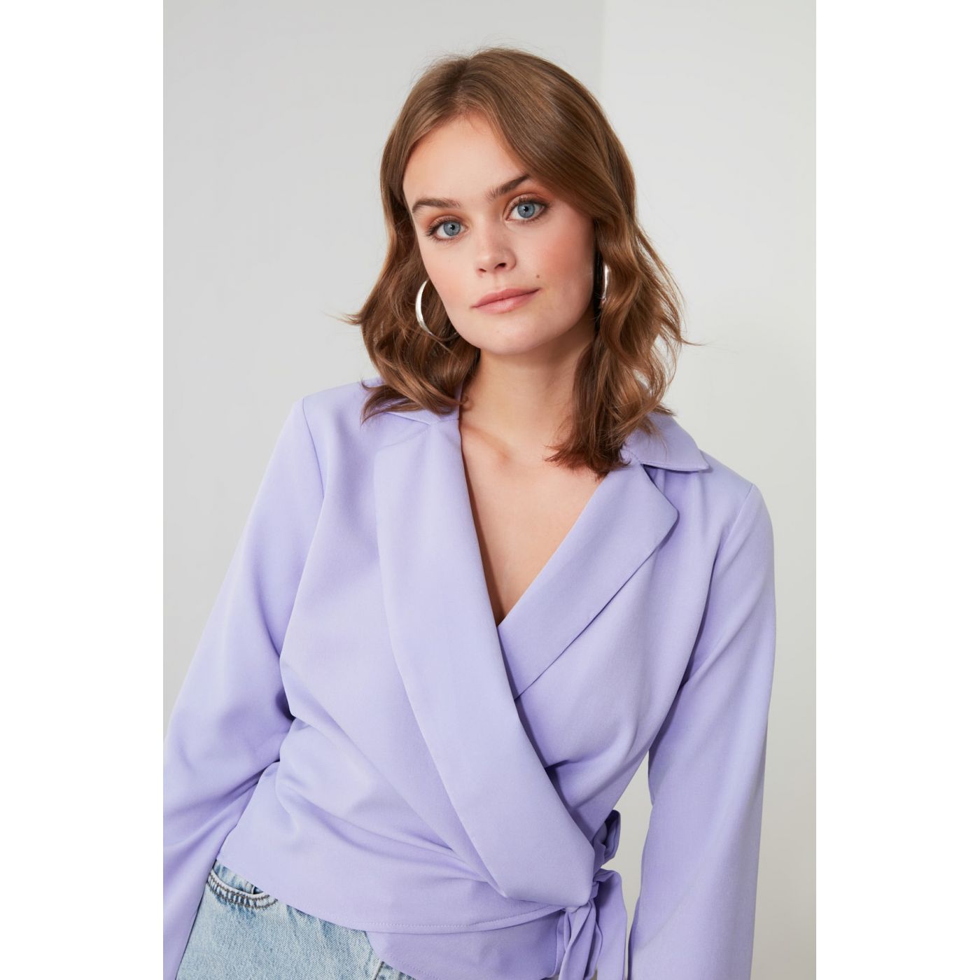 Trendyol Lila Binding Detailed Blouse