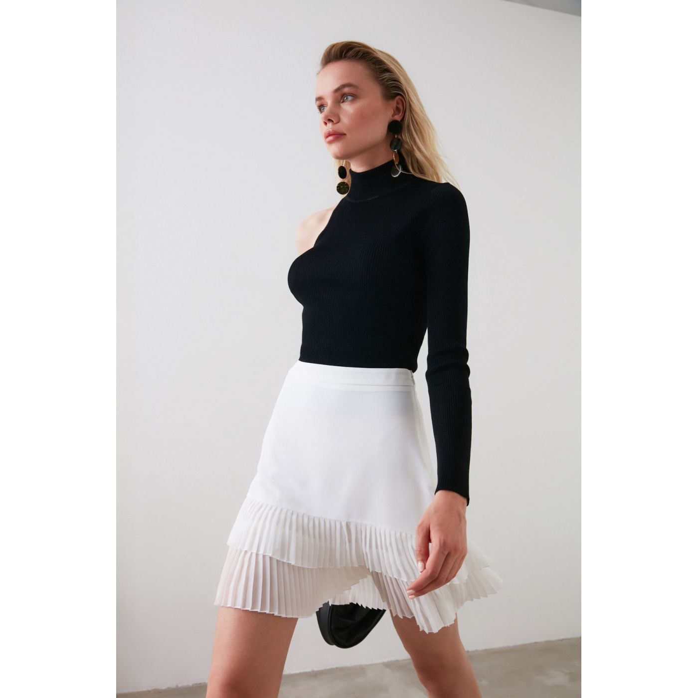 Trendyol White Tassel Detailed Skirt