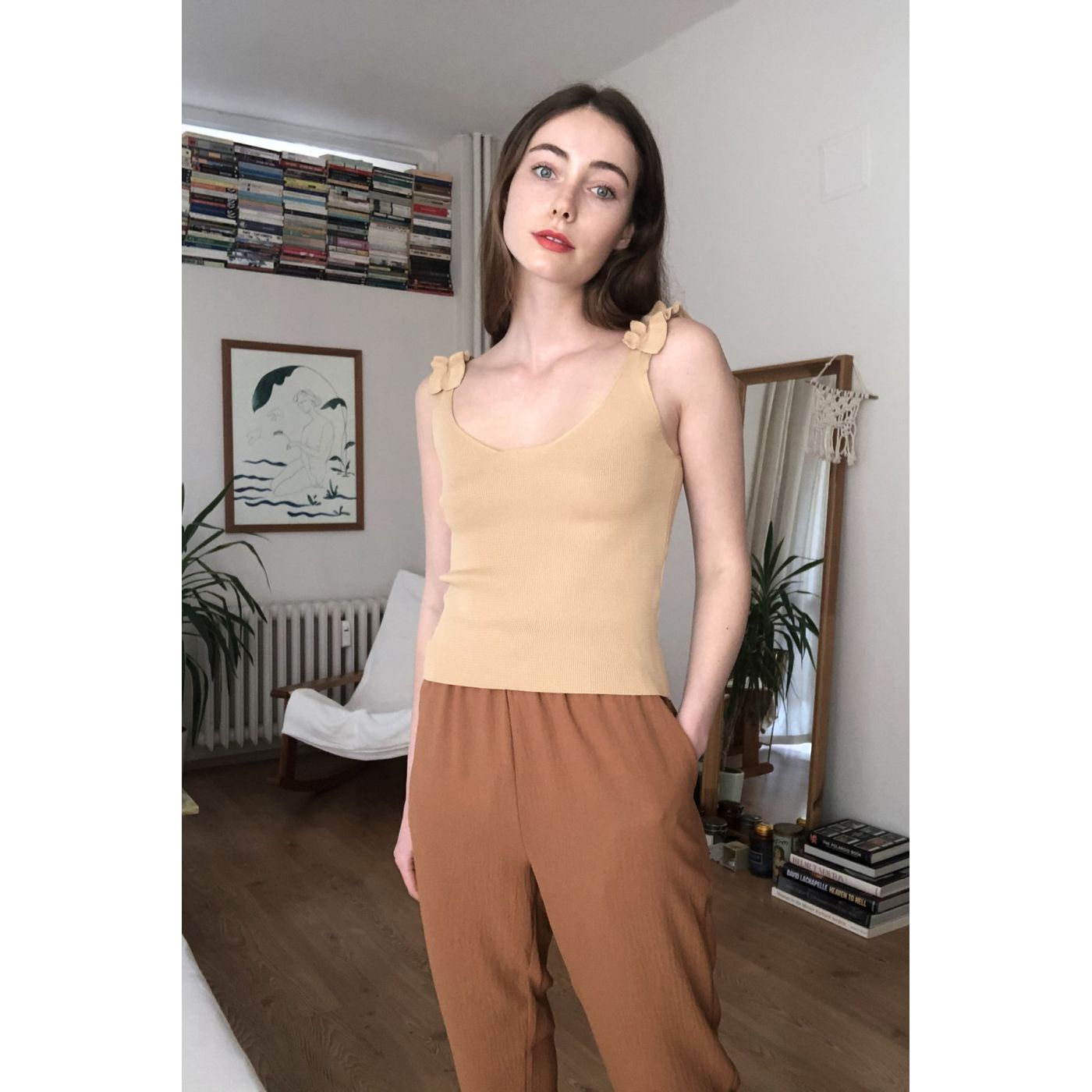 Trendyol Beige Hanger Detailed Knitwear Blouse