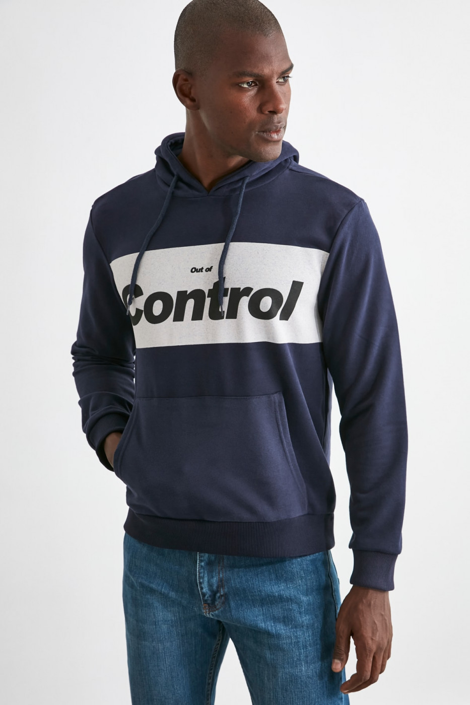 Trendyol Navy Men's Printed Sweatshirt
